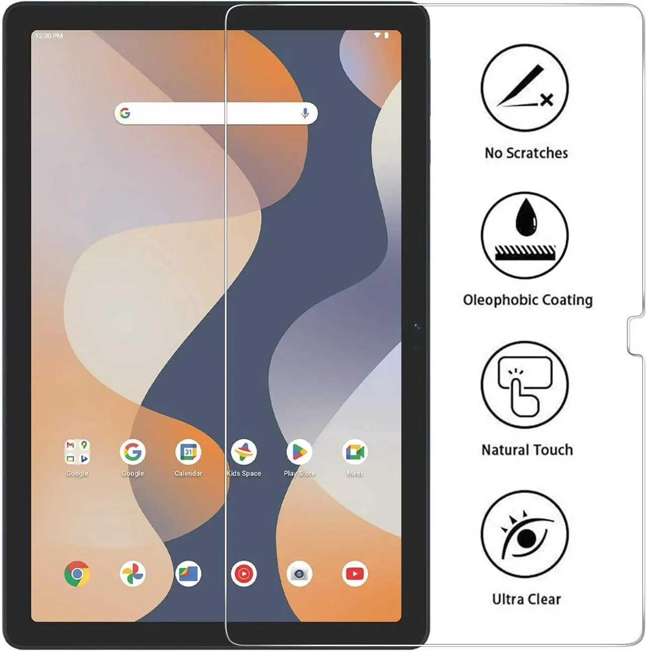 Alt view image 6 of 6 - 2-Pack Screen Protector for Onn 10.1 inch Tablet 2024 4rd Gen Tempered Glass Film [235 * 153mm/ 9.25 * 6.02 inch]