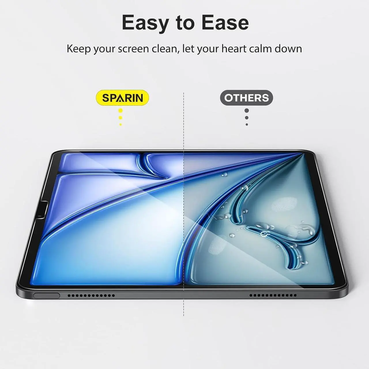 Alt view image 6 of 7 - Screen Protector for iPad Air 11 Inch M3/M2 (2025/2024 7th/6th Generation) Auto-Alignment Frame 9H Tempered Glass Film  Pencil Compatible and Case Friendly Ultra Clear [2 Pack]