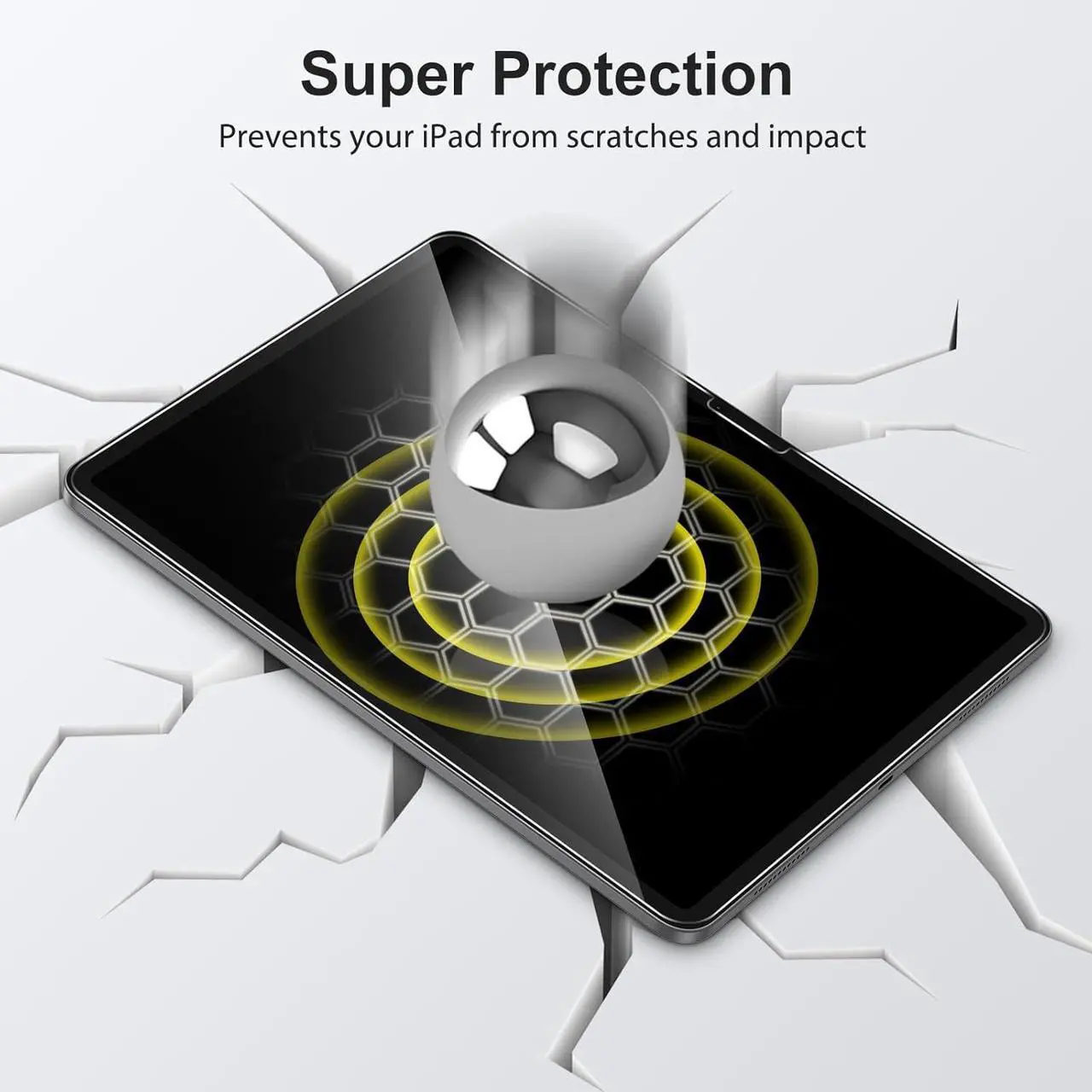 Alt view image 7 of 7 - Screen Protector for iPad Air 11 Inch M3/M2 (2025/2024 7th/6th Generation) Auto-Alignment Frame 9H Tempered Glass Film  Pencil Compatible and Case Friendly Ultra Clear [2 Pack]