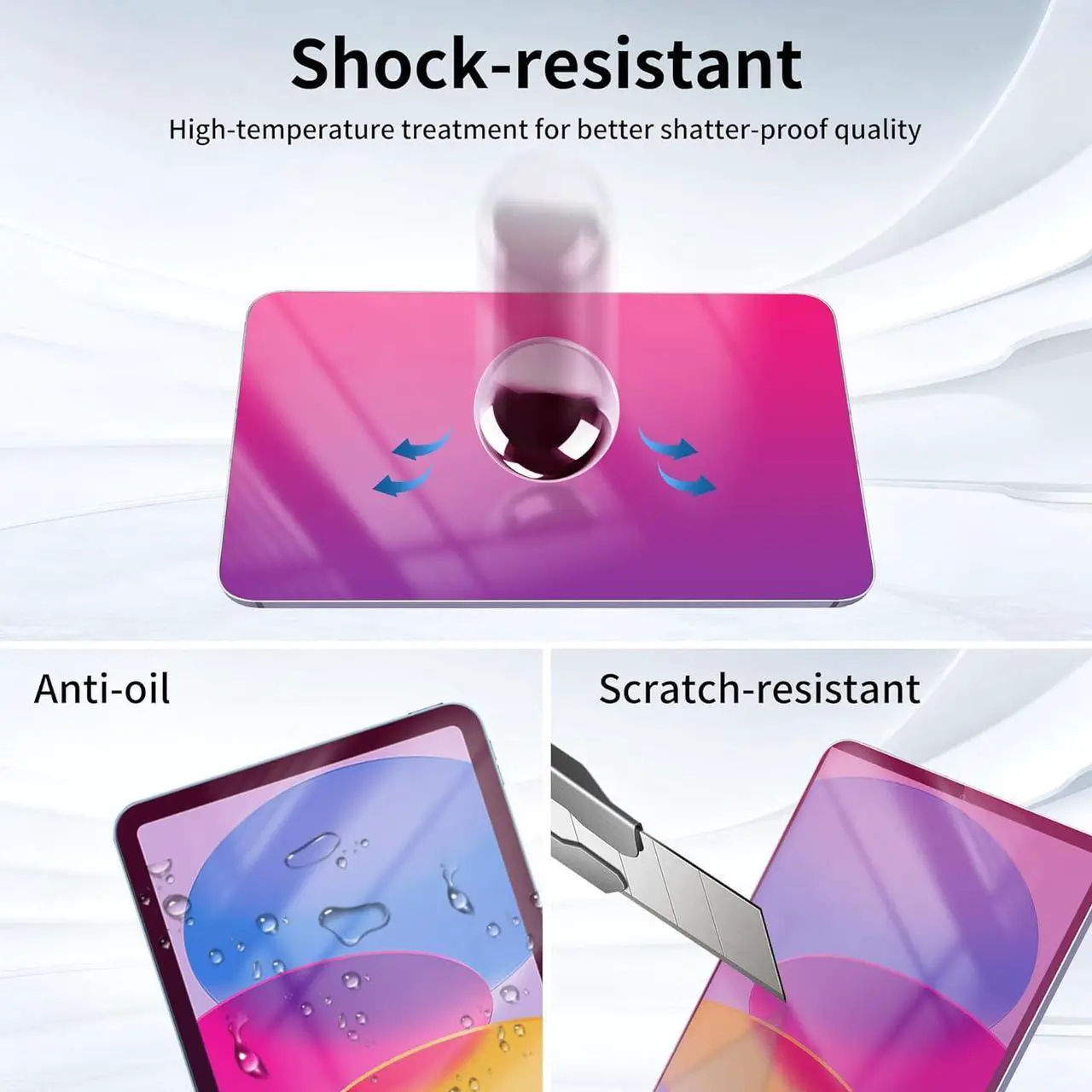 Alt view image 5 of 7 - Screen Protector compatible with onn. 10.1 Kids Tablet (2024 Model) [Tempered Glass] [2-PACK] [Japan Glass with 9H Hardness]