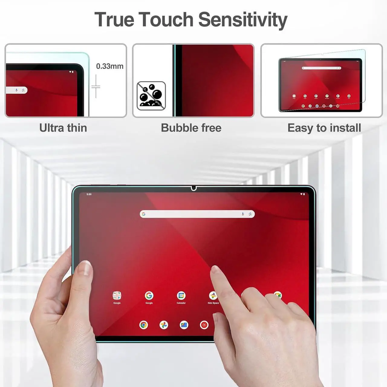 Alt view image 4 of 6 - 2 Pack Screen Protector for onn. 12.1 Tablet Pro 2024 Tempered Glass Film Guard for onn. 12.1 Tablet Pro 2024 Model