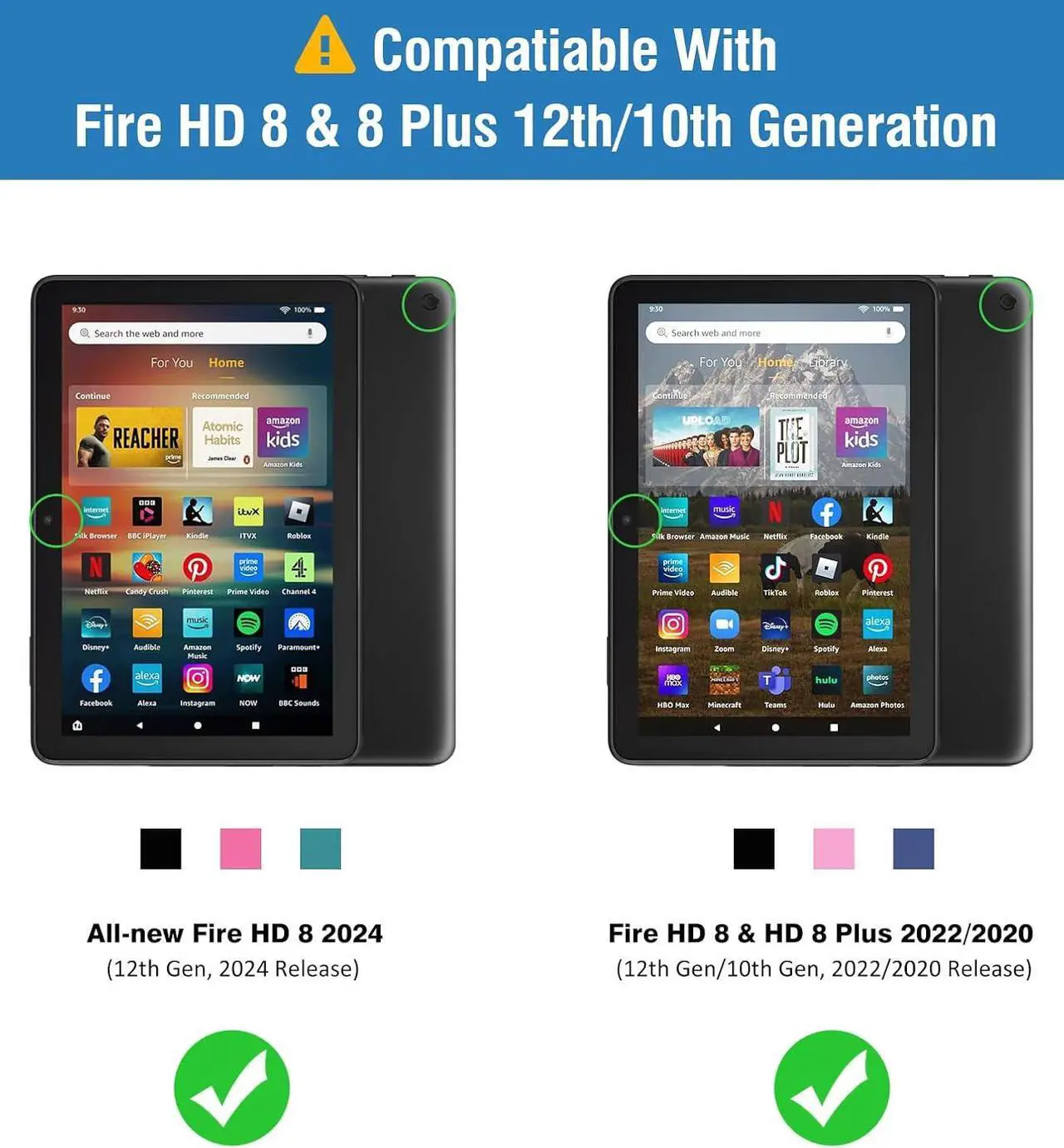 Alt view image 2 of 7 - [2 Pack Anti Blue Light Screen Protector Compatible with Fire HD 8 & 8 Plus 12th/10th Generation (8 Inch - 2024/2022/2020 Released) Anti-Scratch Slim Film Fit Kindle HD 8 & 8 Plus
