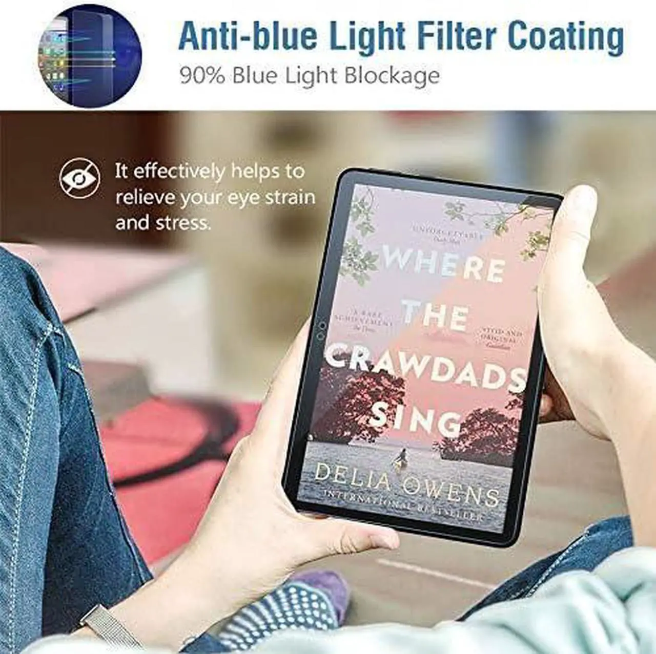 Alt view image 5 of 7 - [2 Pack Anti Blue Light Screen Protector Compatible with Fire HD 8 & 8 Plus 12th/10th Generation (8 Inch - 2024/2022/2020 Released) Anti-Scratch Slim Film Fit Kindle HD 8 & 8 Plus