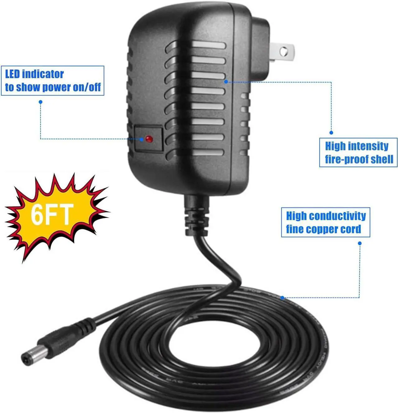 Alt view image 5 of 7 - Universal AC Adapter 12V 2A Power Supply Charger 24W AC110V to DC12V 2000mA 1500mA 1000mA 500mA Power Driver 8 DC Plug Tips 12 Volt Converter Inverter Transformer ac dc Adapter(DC12V~2A)