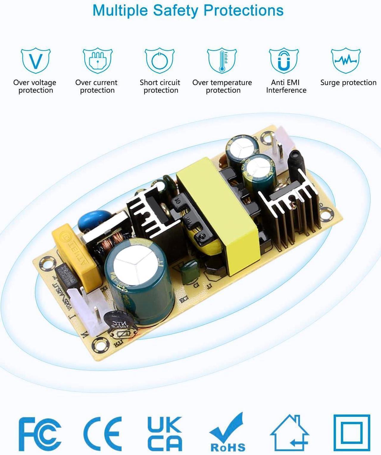 Alt view image 4 of 7 - 30W Universal AC to DC Power Supply Adapter 3V to 12V Adjustable with 14Adapter Tips & USB Port for Household Electronics Routers 2.5A Max