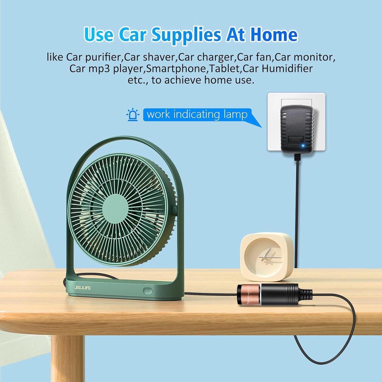 Alt view image 7 of 7 - AC to DC Converter 2A 24W Car Cigarette Lighter Adapter - AC/DC 110v-240v to 12v Power Adapter for Vehicles Compatible with Car MP3 Players humidifiers Car Bluetooth Car Purifier and More