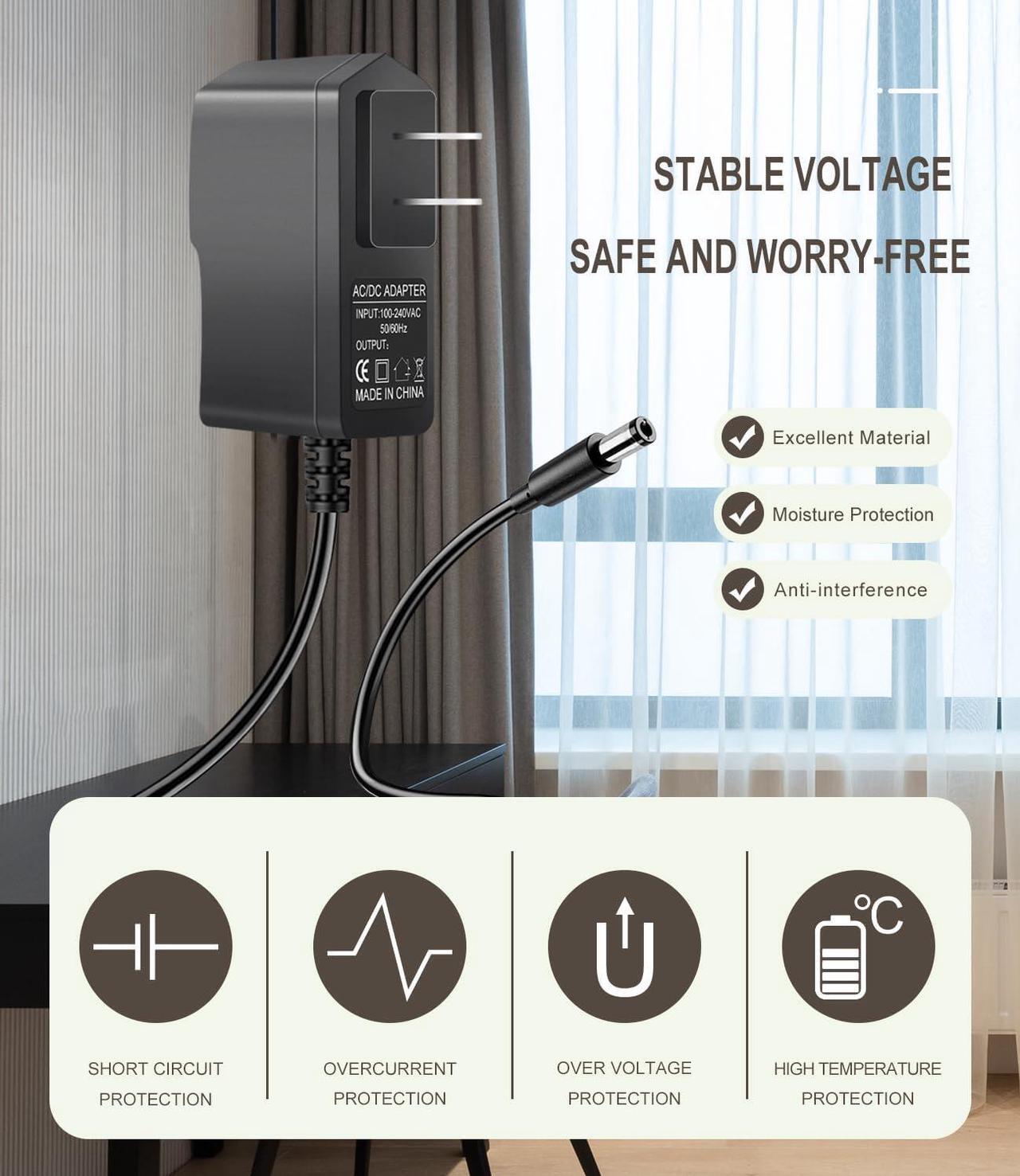 Alt view image 3 of 7 - AC Power Cord 110~240V AC Adapter for 12V Refrigerator Freezer Fridge.AC Power Cord The ETLUL Certification 7ft (2.15m)