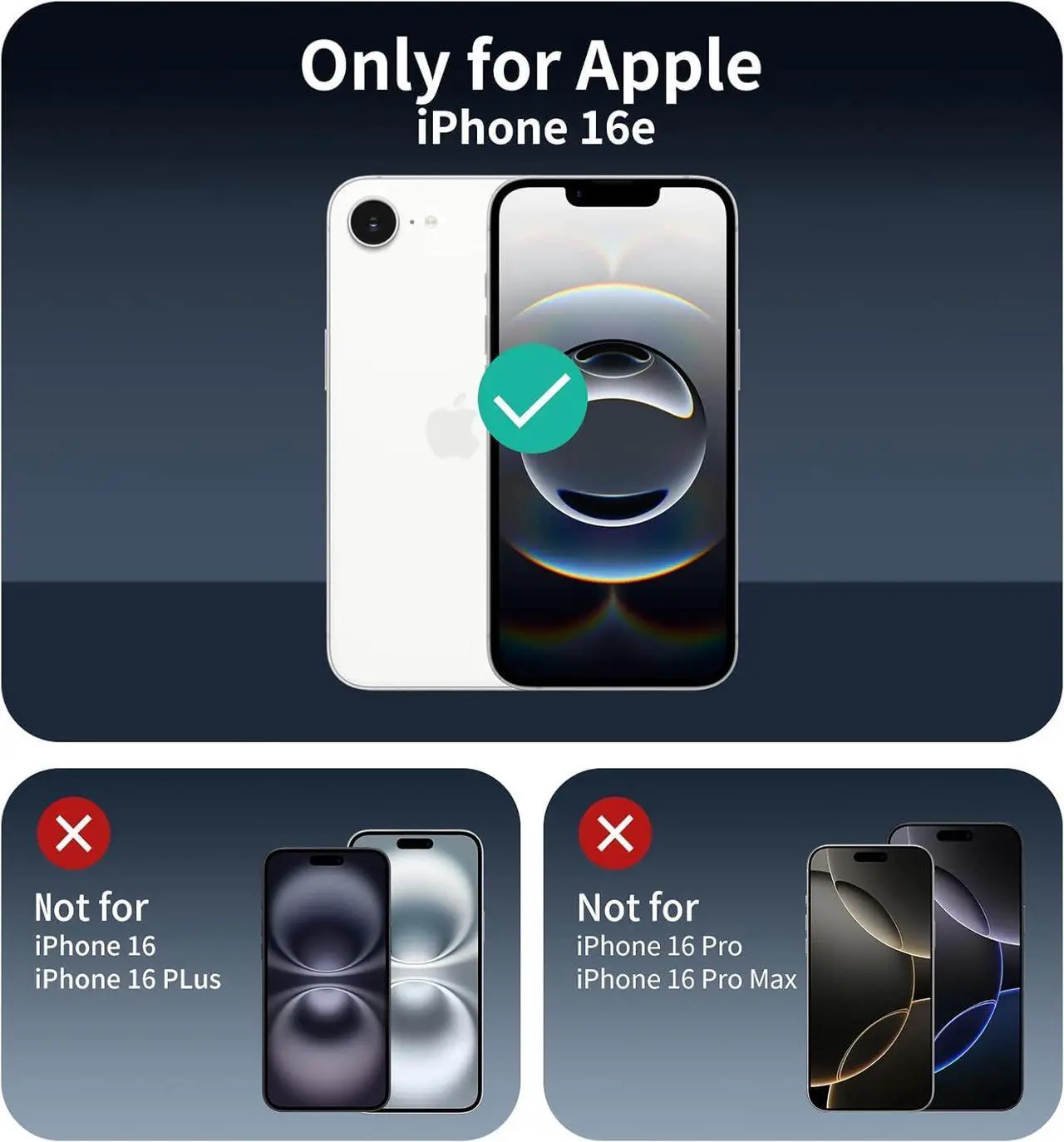 Alt view image 2 of 6 - 4-Pack Camera Lens Protector for iPhone 16e 9H Tempered Glass Camera Cover Screen Protector Accessories HD Clarity Anti-scratch Bubble Free Case Friendly Shockproof Full Protective