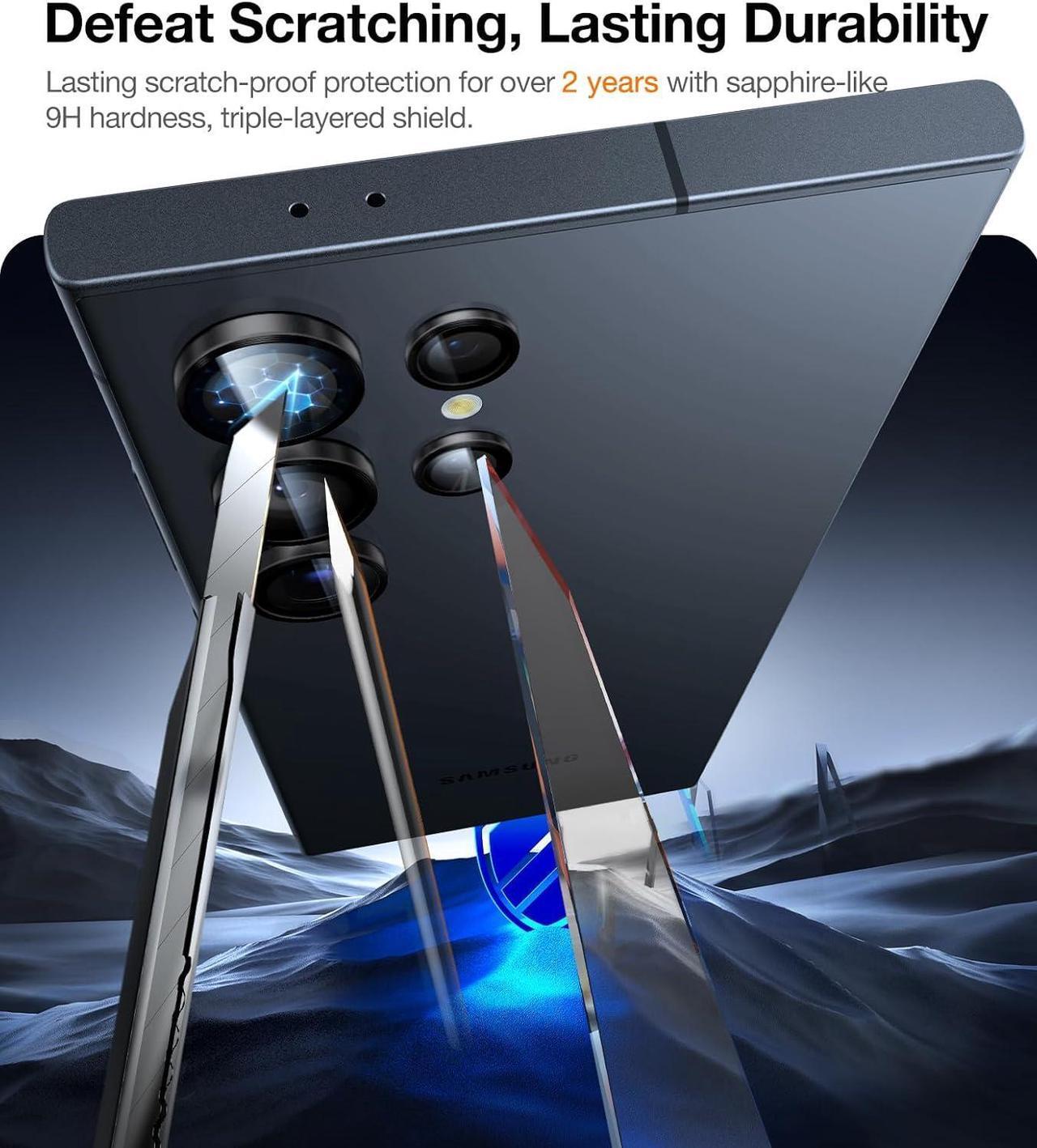Alt view image 3 of 7 - Unbreak Top 9H+ Glass for  Galaxy S25 Ultra Camera Lens Protector (Military Grade Shatterproof & Longest Durable)  S25 Ultra Camera Lens Protector Titanium Black