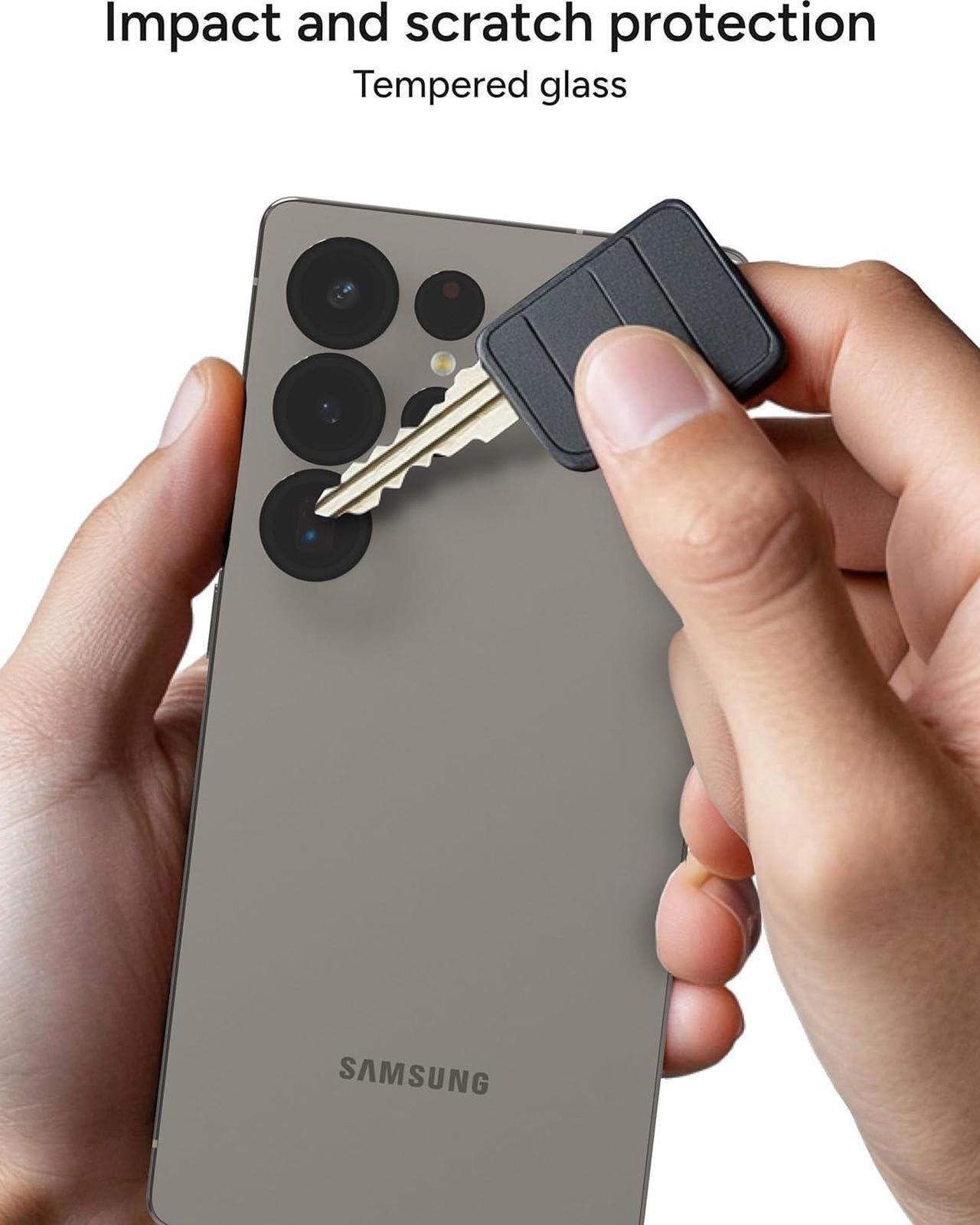 Alt view image 3 of 7 - Glass Elite Anti-Reflective  Galaxy S25 Ultra Camera Lens Protector  Anti-Glare Technology Maximum Impact & Scratch Resistance Smudge-Free Surface Recycled Materials