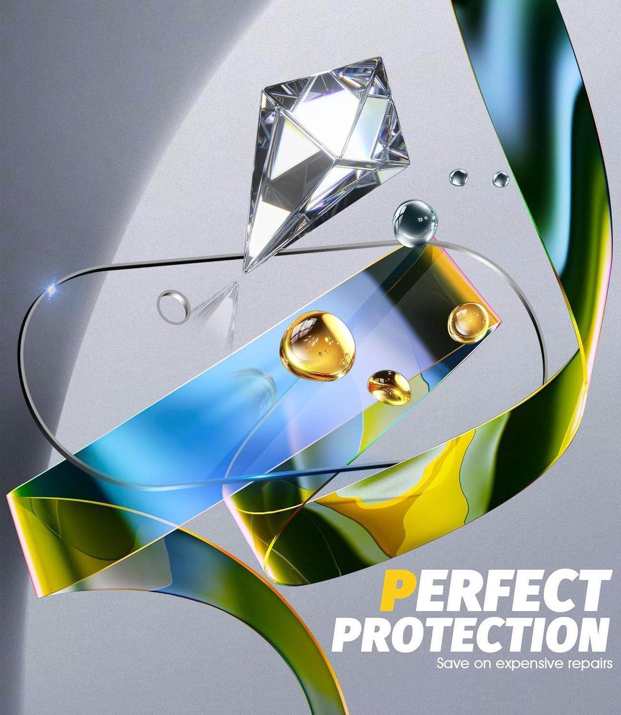 Alt view image 5 of 7 - (3 Pack) Camera Lens Protector Compatible for Google Pixel 9 Pro 6.3 inch (Not for XL Model) Protector de Cámera Case Friendly Tempered Glass 9H High Definition Microphone Cutout Anti-Scratch