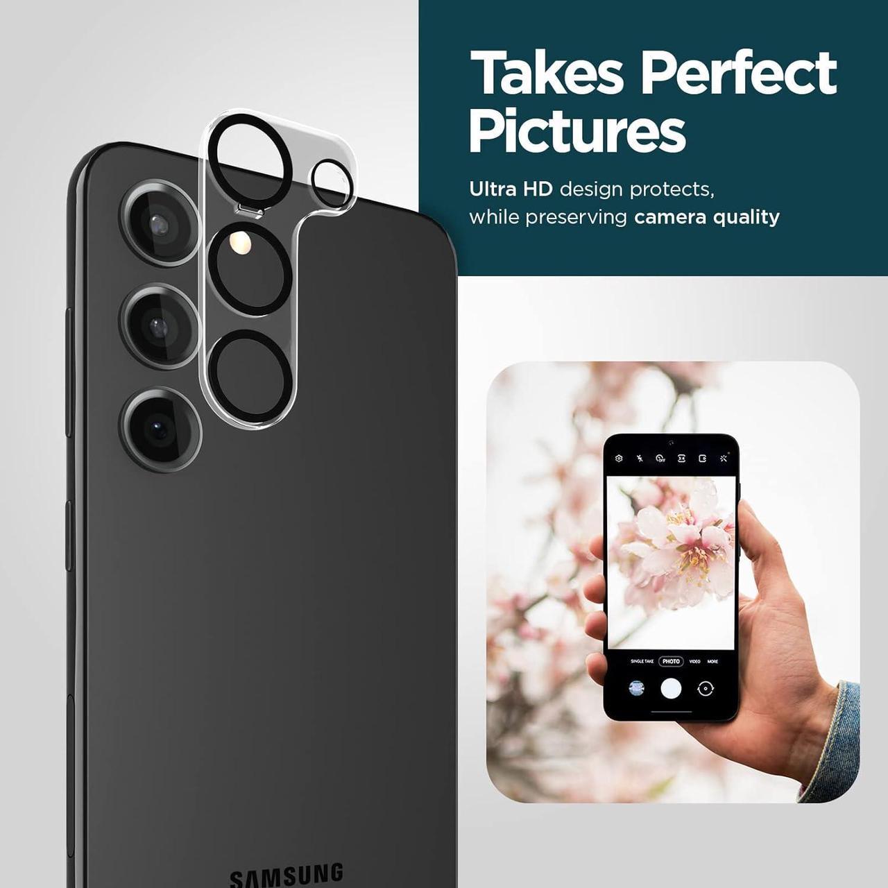 Alt view image 4 of 6 - Galaxy S23 Plus /  Galaxy S23 Camera Lens Protector - 9H Tempered Glass - Durable Anti-Scratch Anti-Shatter - Ultra HD View w/ Night Shooting & Case Friendly Easy Install