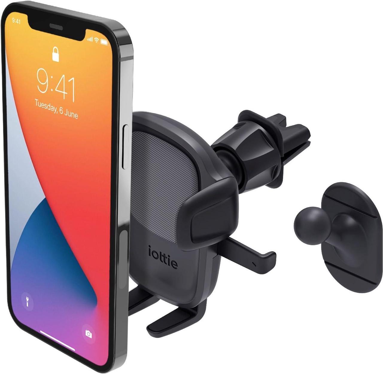 Main image of Easy One Touch Signature Air Vent & Flush Mount Combo - Universal Car Mount Phone Holder for iPhone Google  Moto  Nokia LG and all other Smartphones
