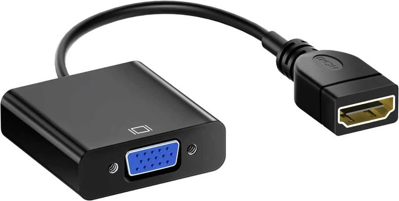 Main image of avedio Links HDMI to VGA Adapter Active HDMI to VGA Converter (Female to Female) with Audio Support HD 1080P@60Hz TV Stick Raspberry Pi Chromebook  Xbox (3.5mm Audio Cable Included)