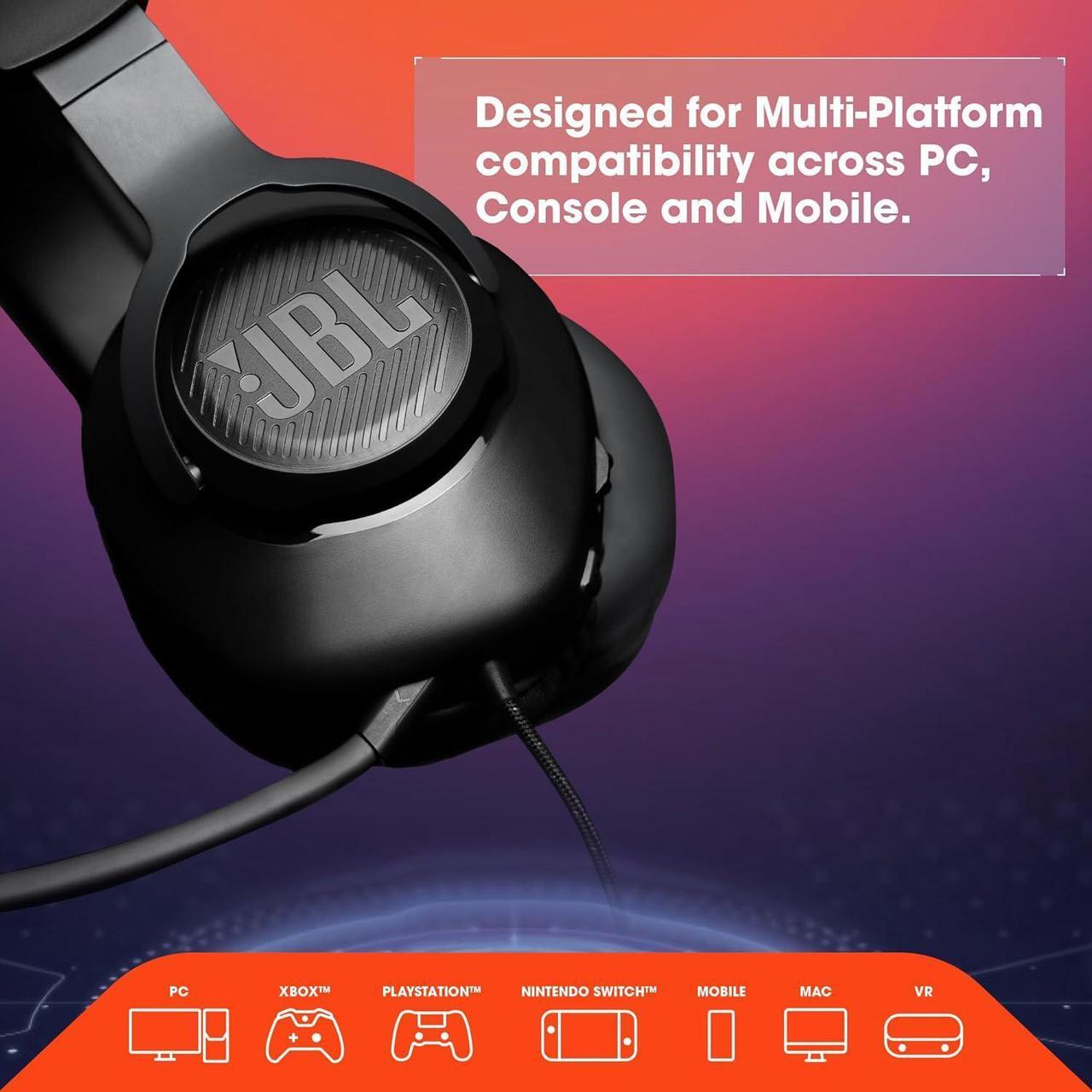 Alt view image 3 of 7 - Quantum 100 - Wired Over-Ear Gaming Headphones - Black Large