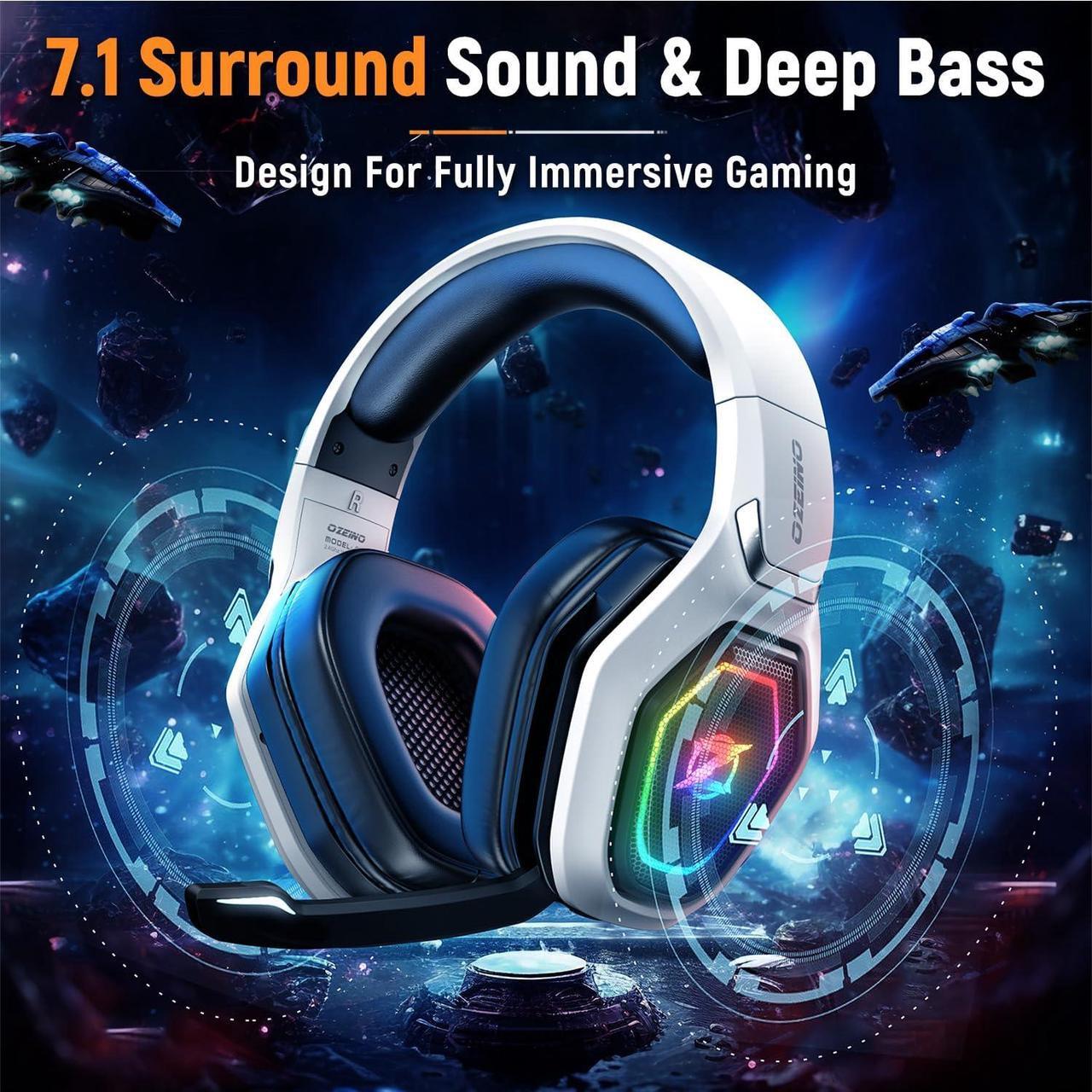 Alt view image 3 of 6 - 2.4GHz Wireless Gaming Headset for PC Ps5 Ps4 - Lossless Audio USB & Type-C Ultra Stable Gaming Headphones with Flip Microphone 40-Hr Battery Gamer Headset for Switch Laptop Mobile Mac