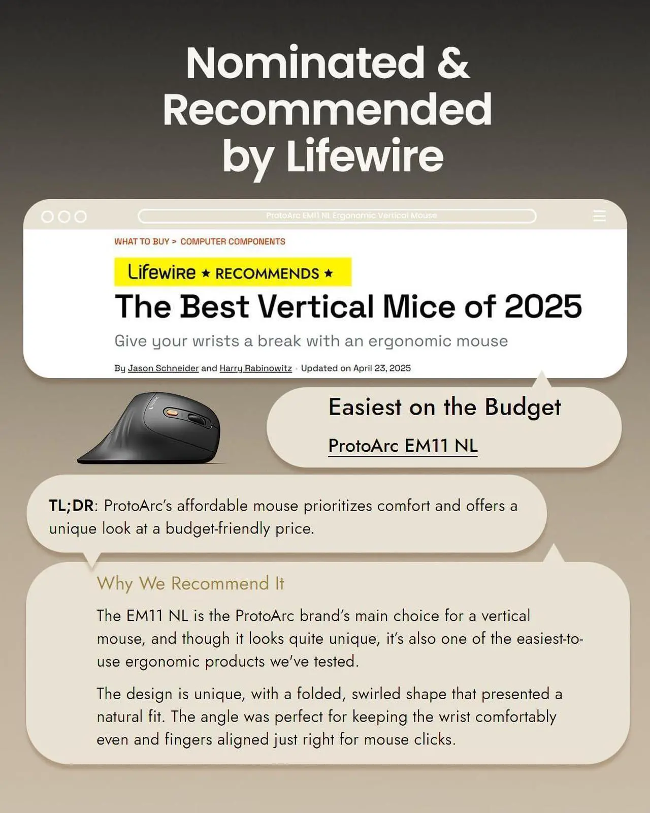 Alt view image 6 of 7 - Ergonomic Mouse EM11 NL Bluetooth Rechargeable Wireless Vertical Mouse 3 Multi-Device Connectivity for Computer/PC/Laptop 2.4GHz Optical Mice for Windows Mac OS Black