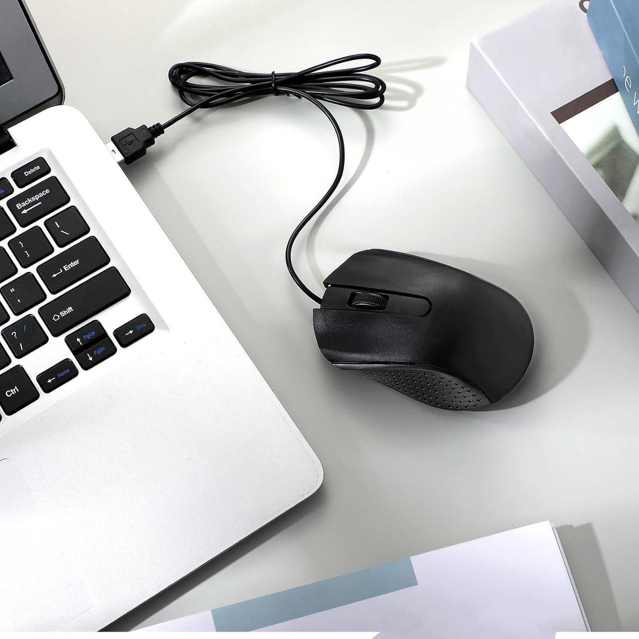 Alt view image 6 of 6 - 30 Pcs USB Wired Mouse Computer 3 Button Mice Bulk Corded USB Mouse for PC Desktop Laptop Computer Office School Home Classroom Supplies (Black)
