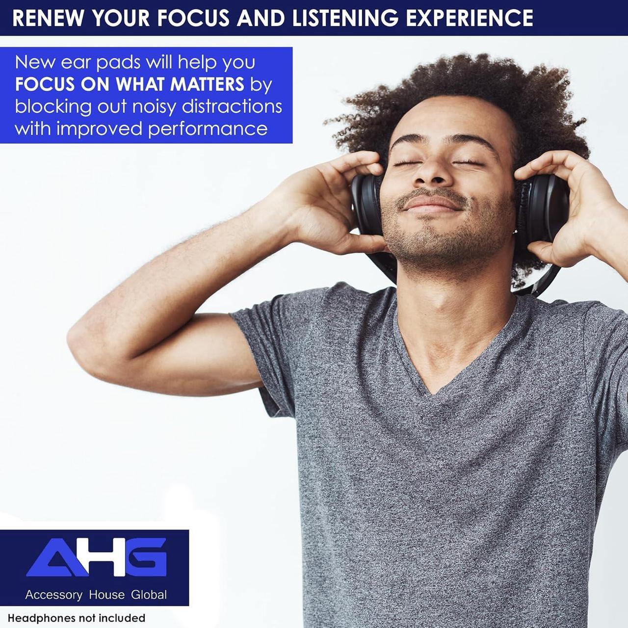 Alt view image 7 of 7 - AHG Premium SoundLink AE2 Ear Pads Cushions Compatible with  SoundLink AE2 /  SoundLink Around Ear ii Wireless Headphones (Beige). Premium Protein Leather | Extra Thick Soft High-Density Foam