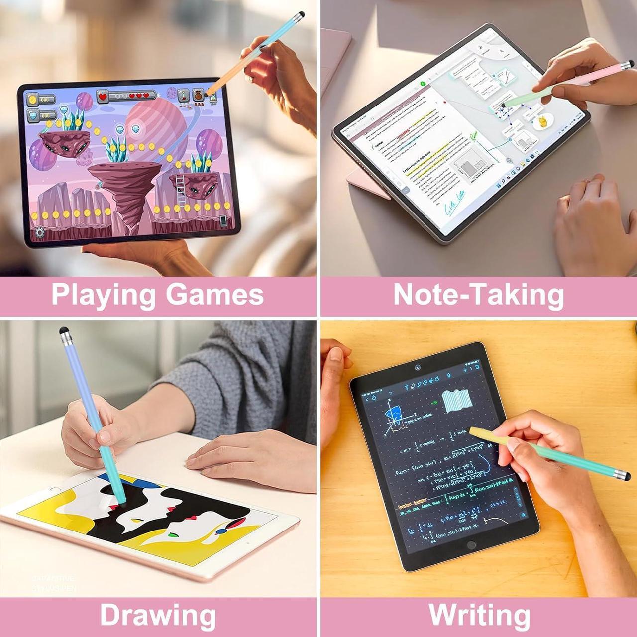 Alt view image 6 of 6 - 5Pcs Stylus Pen 2-in-1 Stylus Pen for Touch Screen High Precision and Sensitivity Stylus Pen for iPhone/ipad/Android Tablets Compatible with All Touch Screens (Multicolor)
