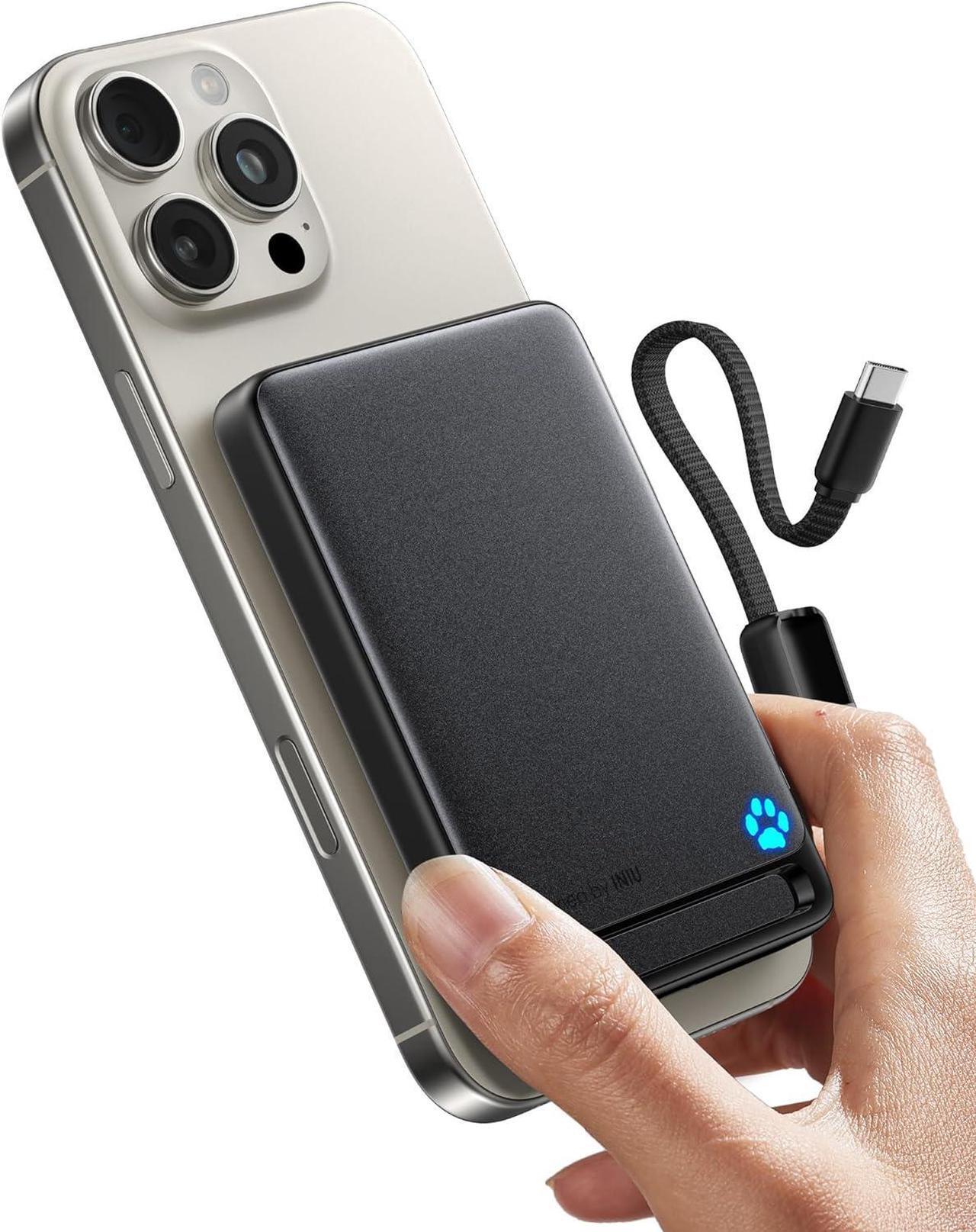 Main image of for MagSafe Portable Charger 45W Slimmest 10000mAh Magnetic Power Bank Qi2 Certified with Lanyard USB C Cable & Kickstand MagSafe Compatible Battery Pack for iPhone 16 15 14 13 Series Airpods