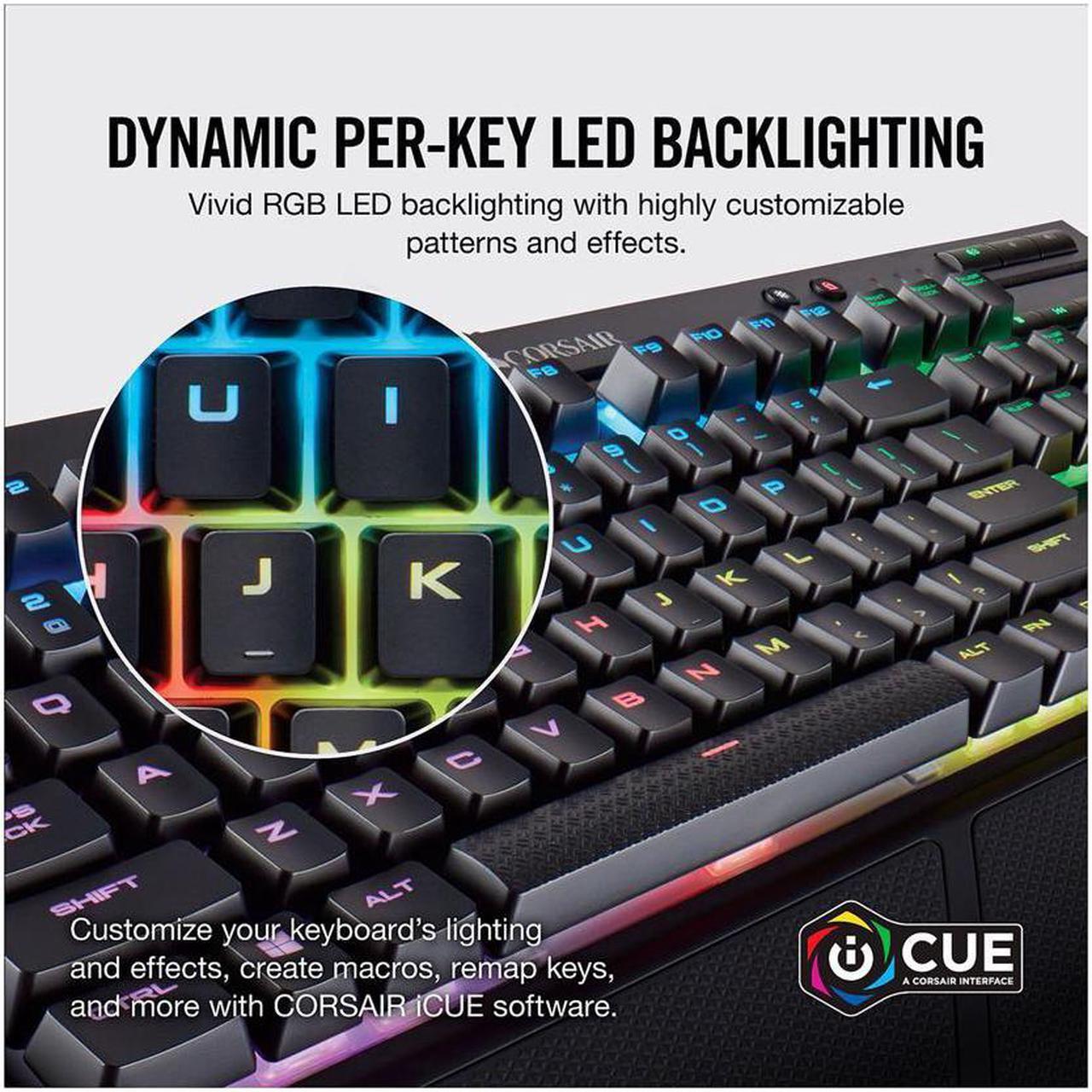 Alt view image 2 of 7 - CORSAIR K68 RGB Mechanical Gaming Keyboard, Backlit RGB LED, Cherry MX Blue, Dust and Spill Resistant