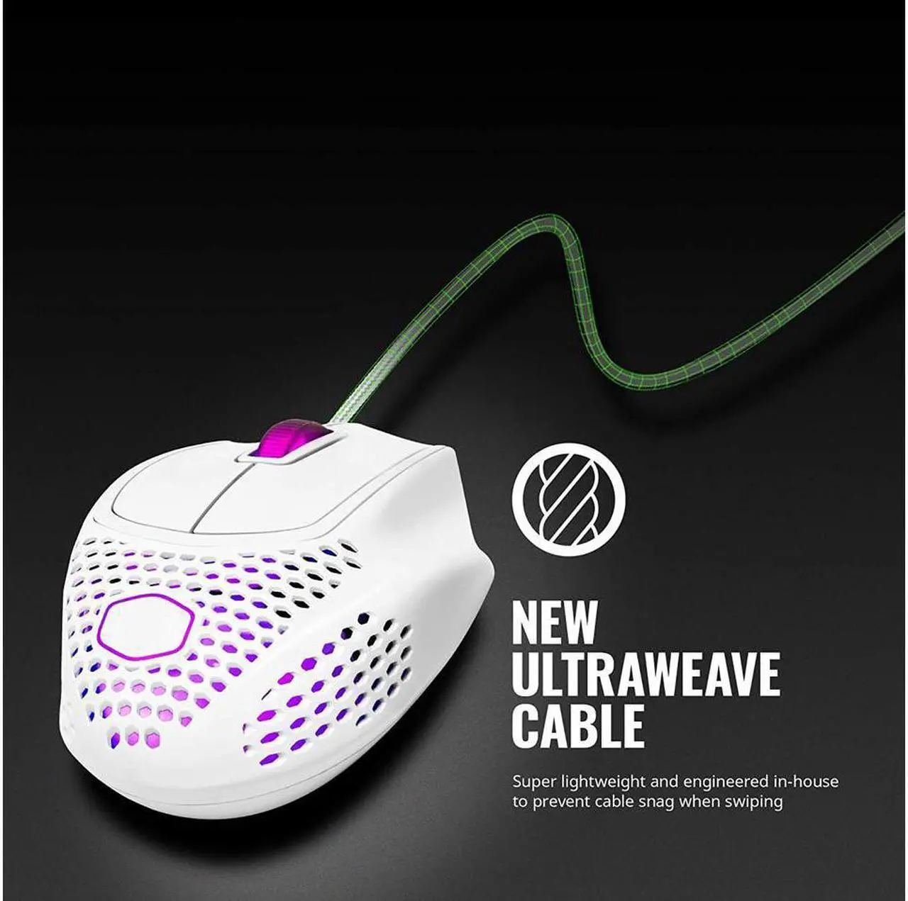 Alt view image 7 of 16 - Cooler Master MM720 Matte White Mouse RGB