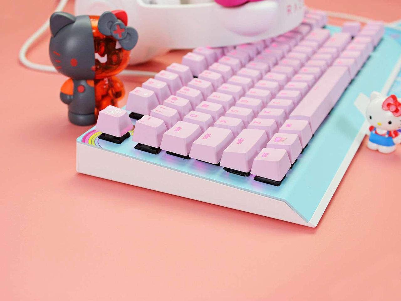 Alt view image 4 of 7 - Razer BlackWidow X SANRIO CHARACTERS Hello Kitty Limited Edition 87 Key Wired Backlit Mechanical Gaming Keyboard: Razer Green Switches - Tactile & Clicky - HelloKitty Pink LED