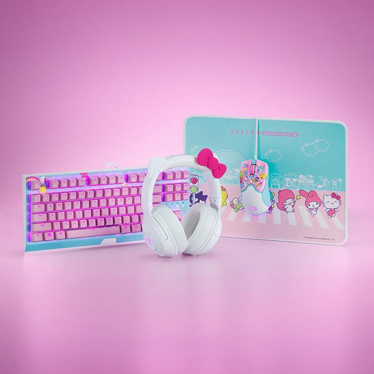 Alt view image 6 of 7 - Razer BlackWidow X SANRIO CHARACTERS Hello Kitty Limited Edition 87 Key Wired Backlit Mechanical Gaming Keyboard: Razer Green Switches - Tactile & Clicky - HelloKitty Pink LED