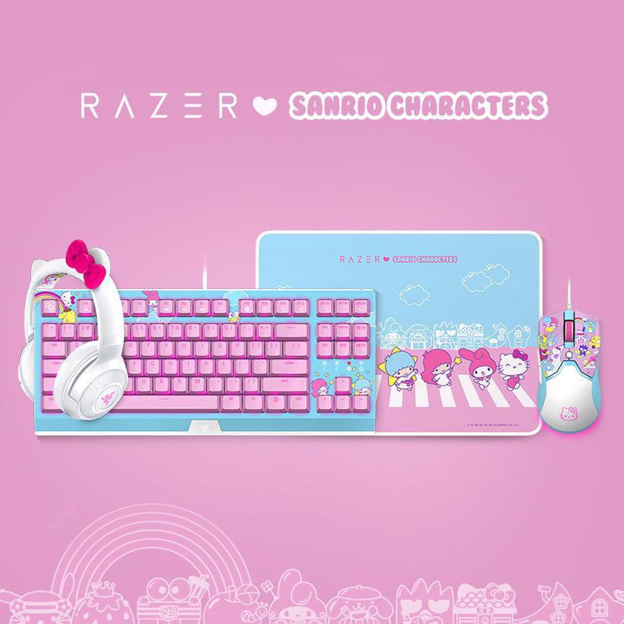Alt view image 7 of 7 - Razer BlackWidow X SANRIO CHARACTERS Hello Kitty Limited Edition 87 Key Wired Backlit Mechanical Gaming Keyboard: Razer Green Switches - Tactile & Clicky - HelloKitty Pink LED