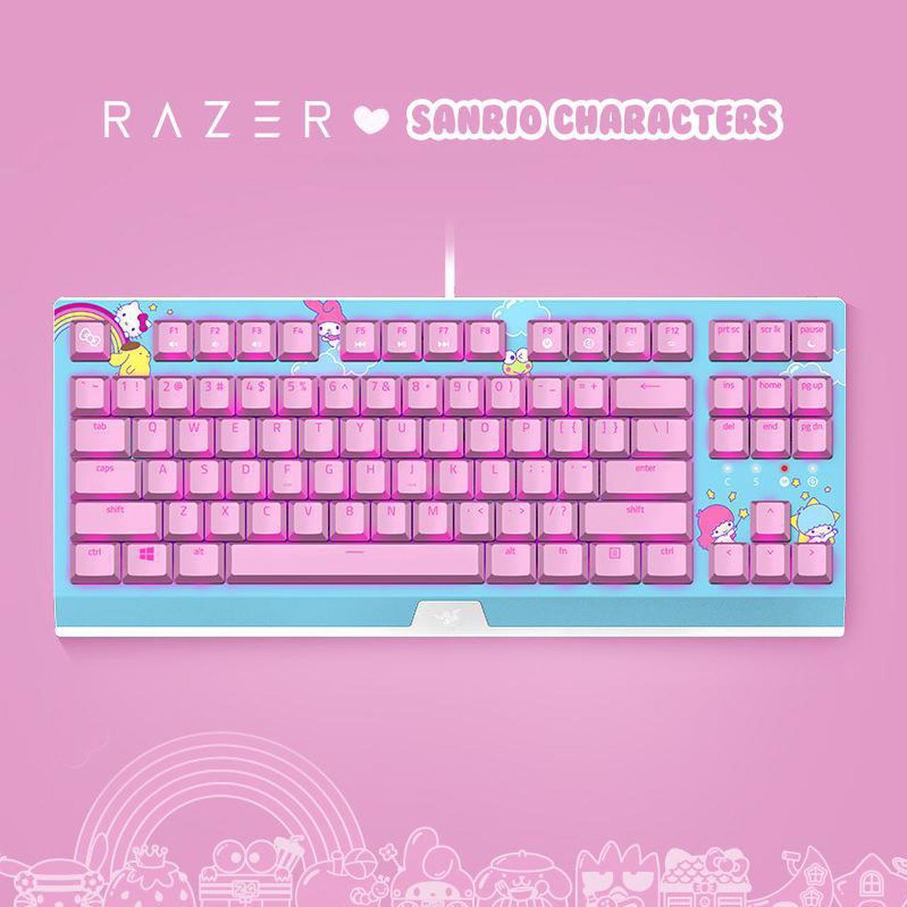Main image of Razer BlackWidow X SANRIO CHARACTERS Hello Kitty Limited Edition 87 Key Wired Backlit Mechanical Gaming Keyboard: Razer Green Switches - Tactile & Clicky - HelloKitty Pink LED