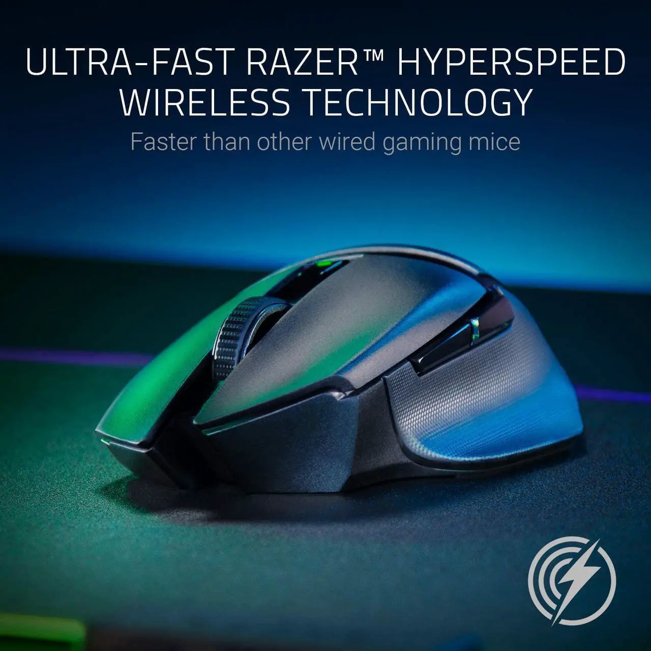 Alt view image 2 of 7 - Basilisk X Hyperspeed Wireless Gaming Mouse: Bluetooth & Wireless Compatible - 16,000DPI Optical Sensor
