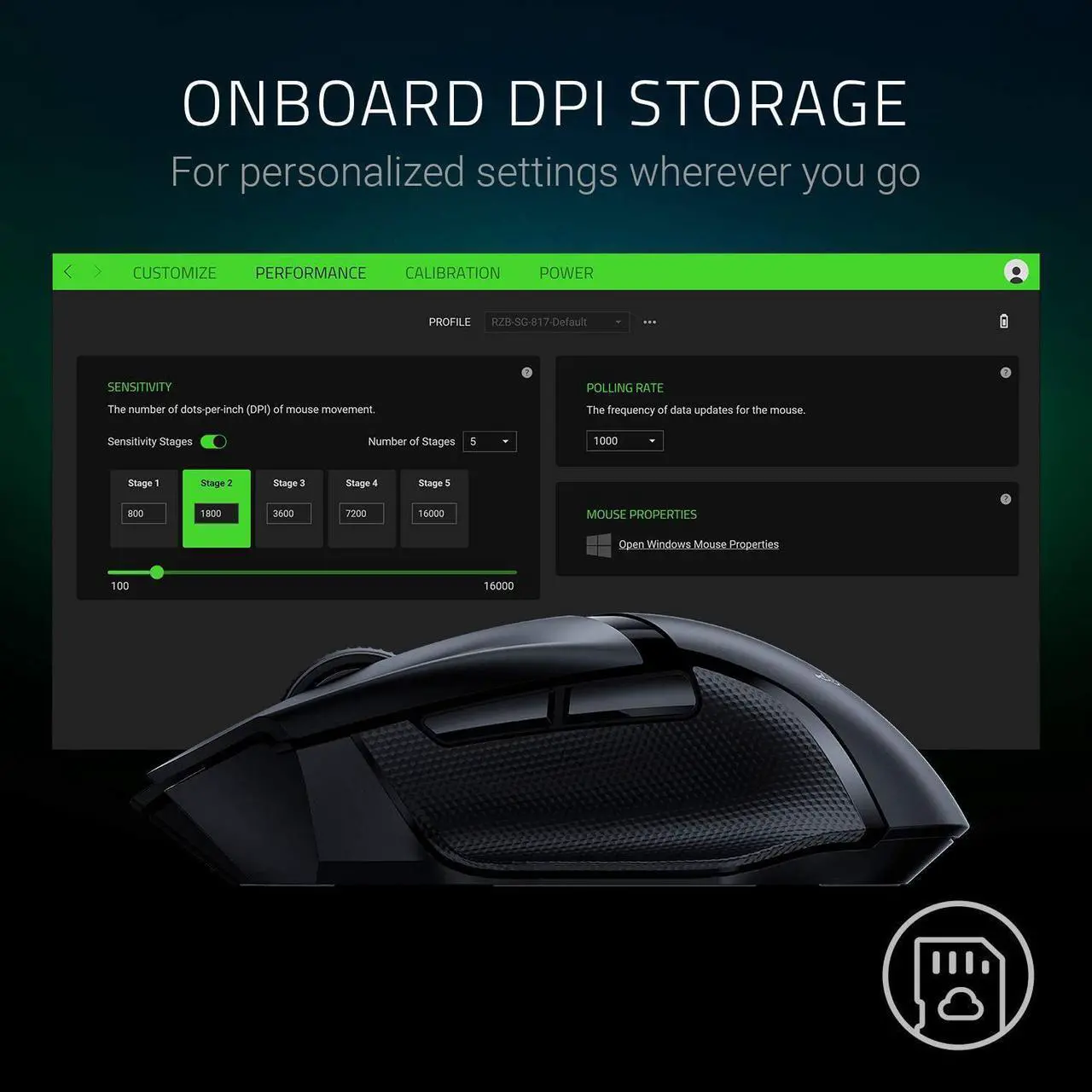 Alt view image 3 of 7 - Basilisk X Hyperspeed Wireless Gaming Mouse: Bluetooth & Wireless Compatible - 16,000DPI Optical Sensor