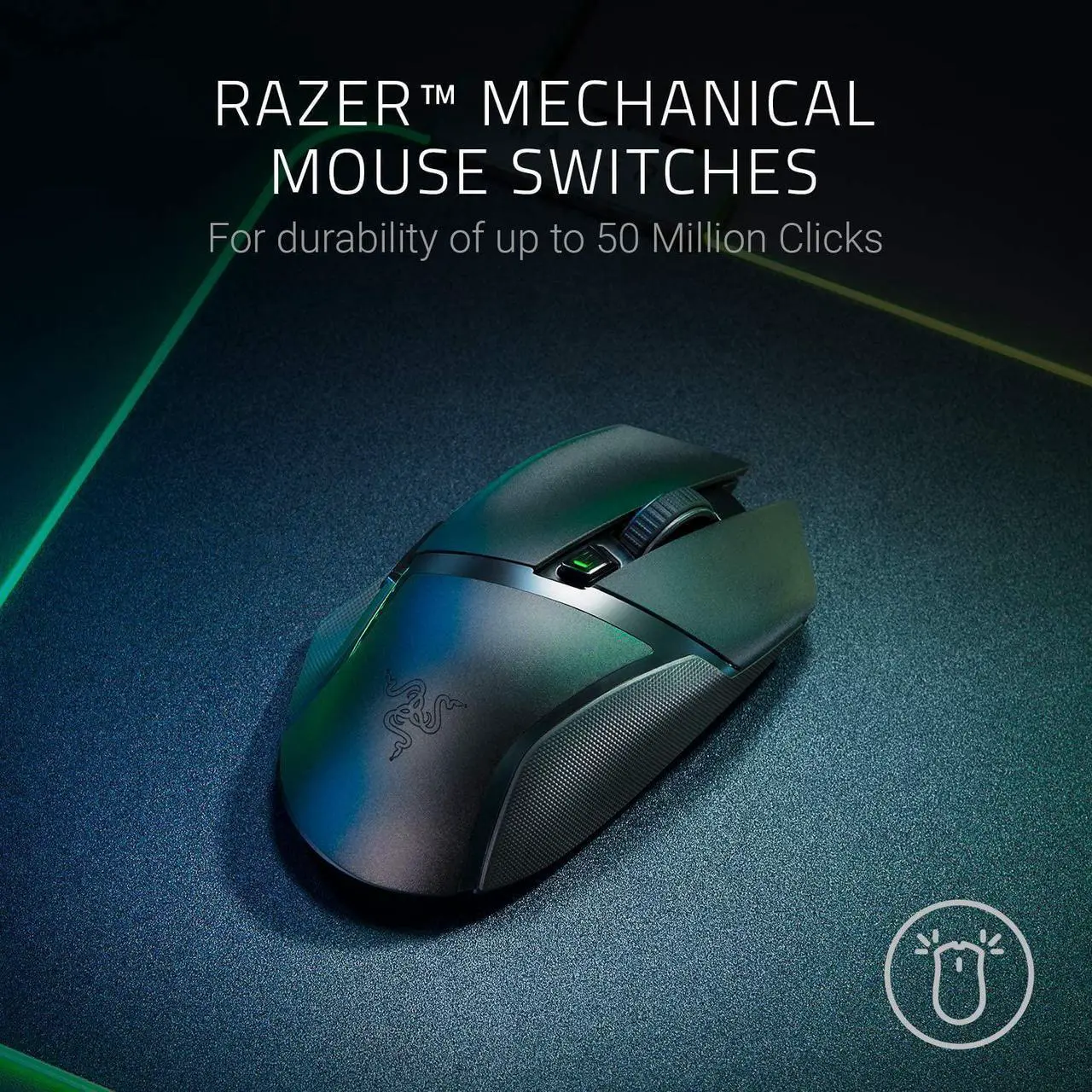Alt view image 4 of 7 - Basilisk X Hyperspeed Wireless Gaming Mouse: Bluetooth & Wireless Compatible - 16,000DPI Optical Sensor
