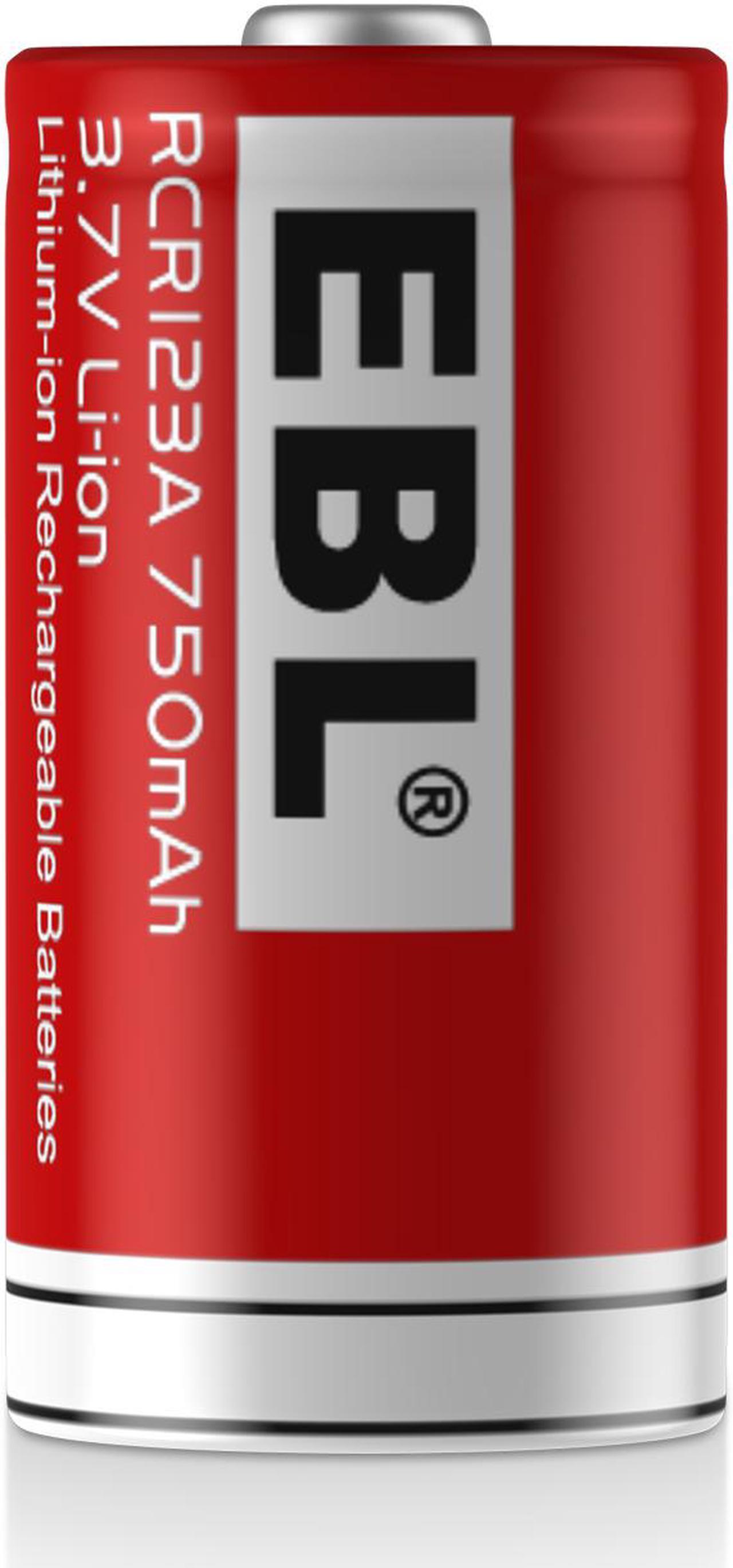 Alt view image 6 of 7 - EBL 8 Pcs 16340 Battery 750mAh 3.7V BRC CR123A Li-ion Rechargeable Batteries for Flashlights