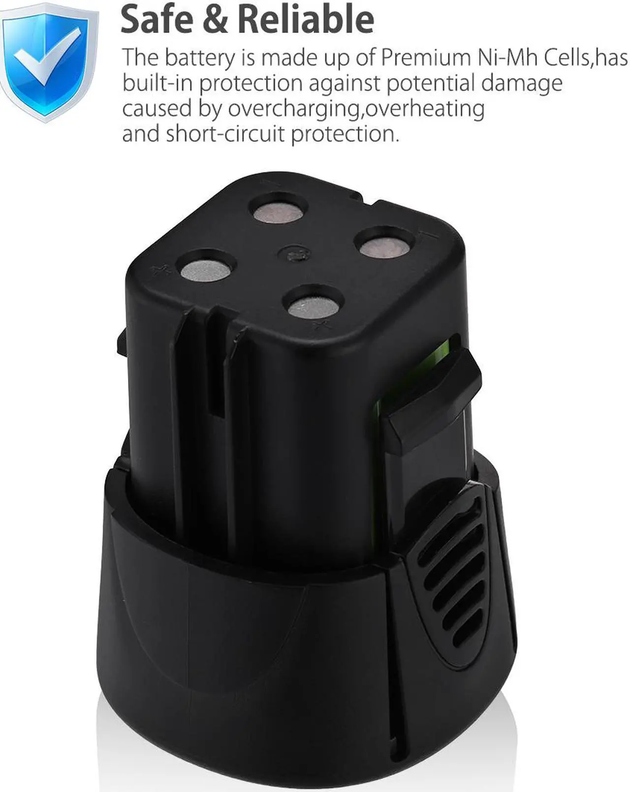 Alt view image 2 of 7 - Powerextra 4.8V 3000mAh Battery 5000755-01 for Dremel MiniMite 750-02 755-01 Rotary Tool