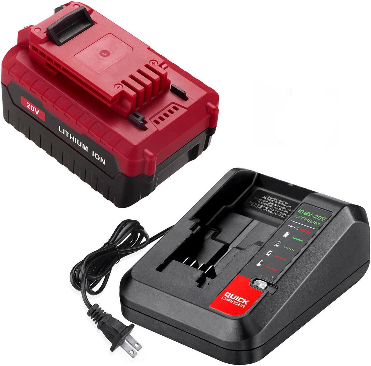 Main image of 6000mAh 20 Volt Max Lithium Ion Battery + 20V Battery Charger for Porter Cable PCC680L PCC682L PCC685L PCC685LP PCC699L Black+Decker 20V MAX Lithium Battery LBXR20 LB2X4020-OPE