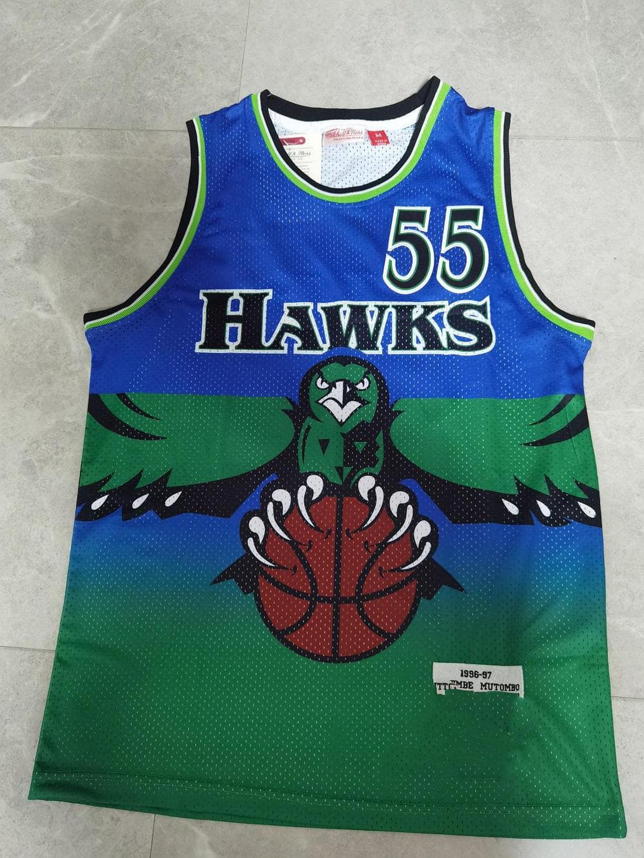 Main image of Atlanta Hawks Mutombo throwback Basketball Jersey
