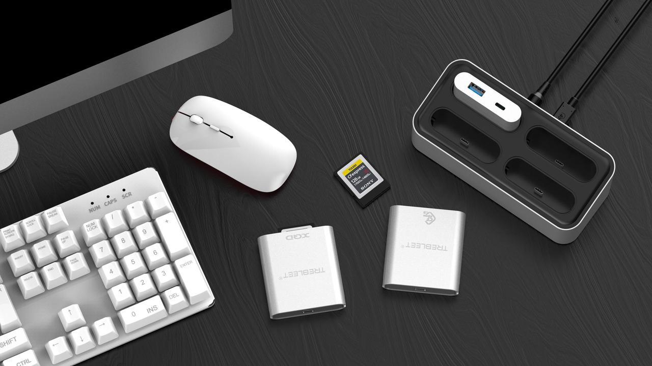 Alt view image 5 of 5 - XQD Card Reader,USB 3.0 5Gbps, Compatible with Kingston Workflow Station,Mini Portable Aluminum External Case, Support Android/Windows/Mac OS