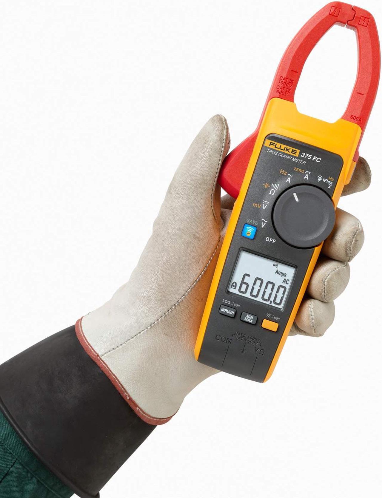 Alt view image 7 of 17 - Fluke - FLUKE-375/FC - FLUKE-375 FC - Clamp Meter, Auto, True RMS, 600 A AC, 1 kV AC, 1 kV DC, 34 mm Jaw Opening Max.