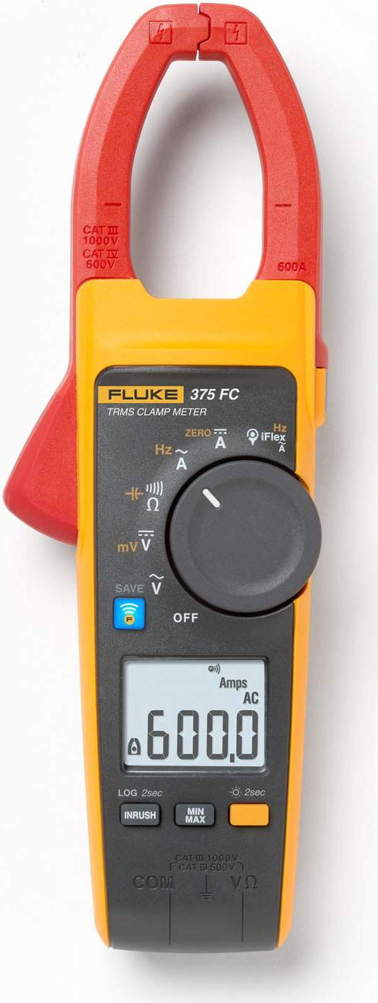 Alt view image 6 of 17 - Fluke - FLUKE-375/FC - FLUKE-375 FC - Clamp Meter, Auto, True RMS, 600 A AC, 1 kV AC, 1 kV DC, 34 mm Jaw Opening Max.
