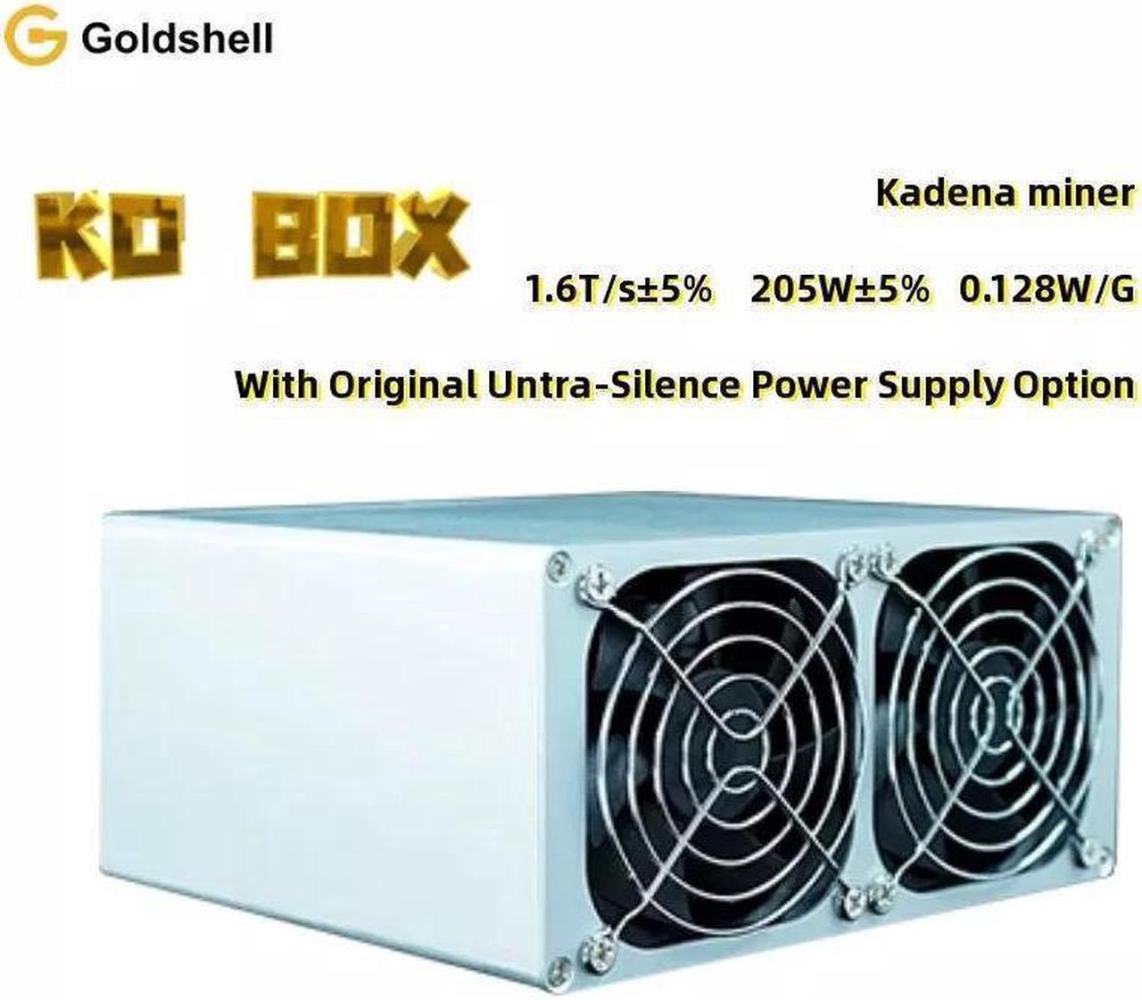 Goldshell KD-BOX 1.6T/s Blake2S KDA ASIC miner (with PSU) better than KD5 KD2 CK-BOX LB-BOX Mini-DOGE Antminer S9K WhatsMiner