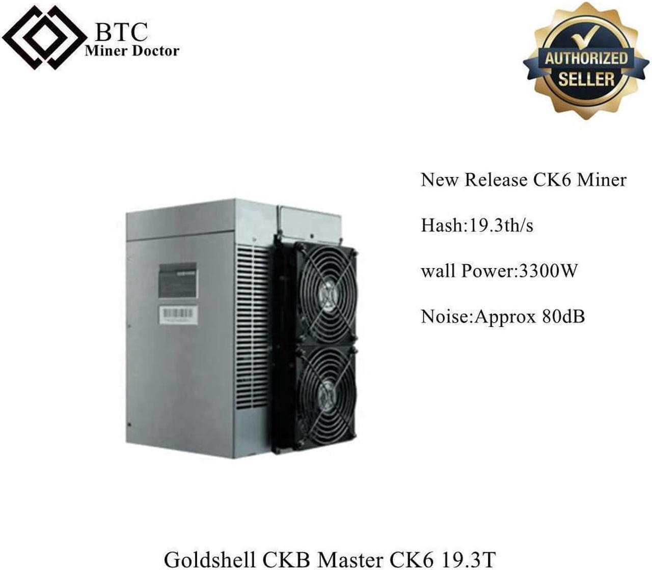 Goldshell CK6 Miner CKB Miner 19.3TH/s±5% | 3300W±5% | 0.17W/G New Goldshell CK 6 Miner CKB Nervous Miner