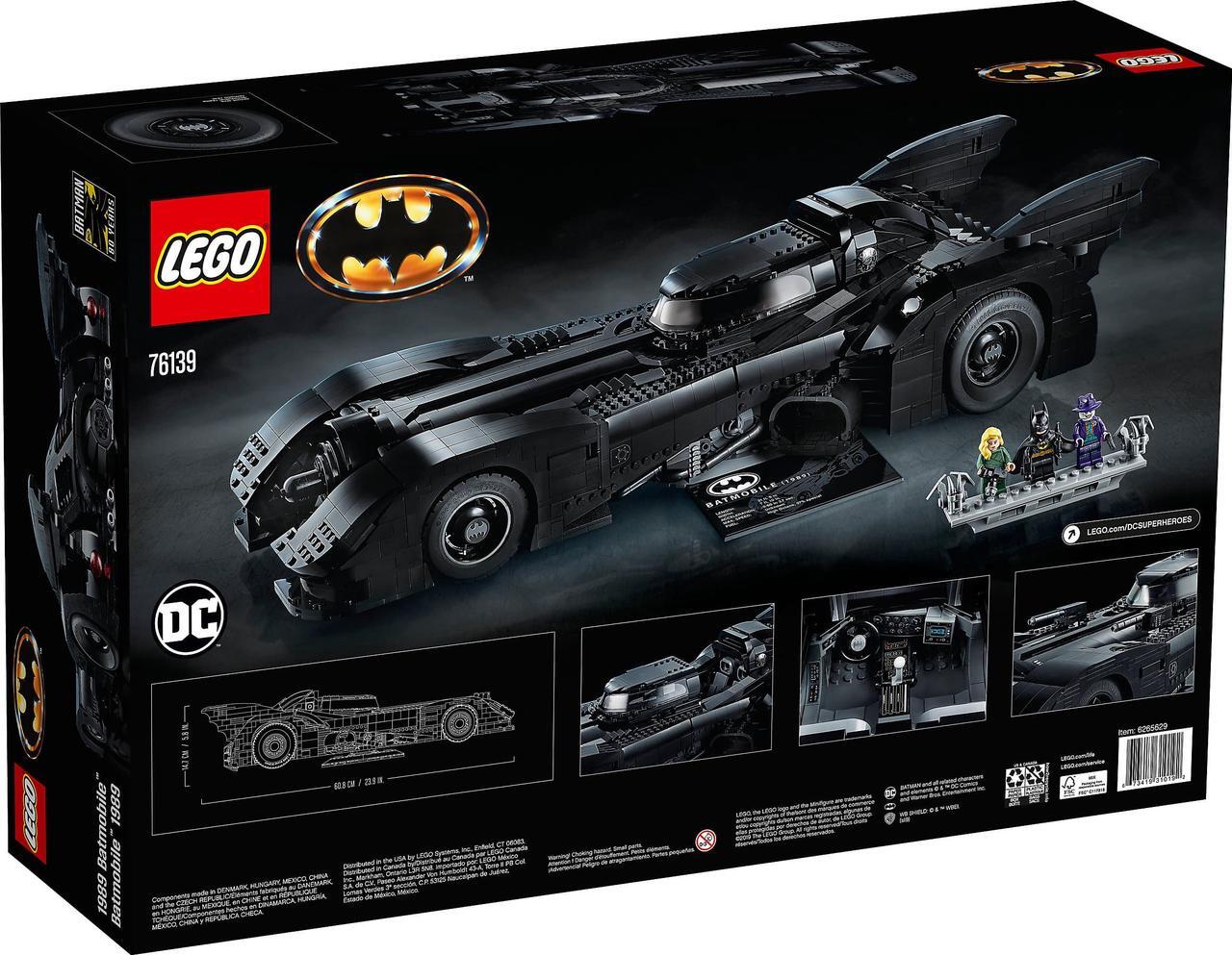 Alt view image 2 of 8 - LEGO DC Comics Super Heroes: 1989 Batmobile - 3306 Piece Building Kit [LEGO, #76139, Ages 16+]