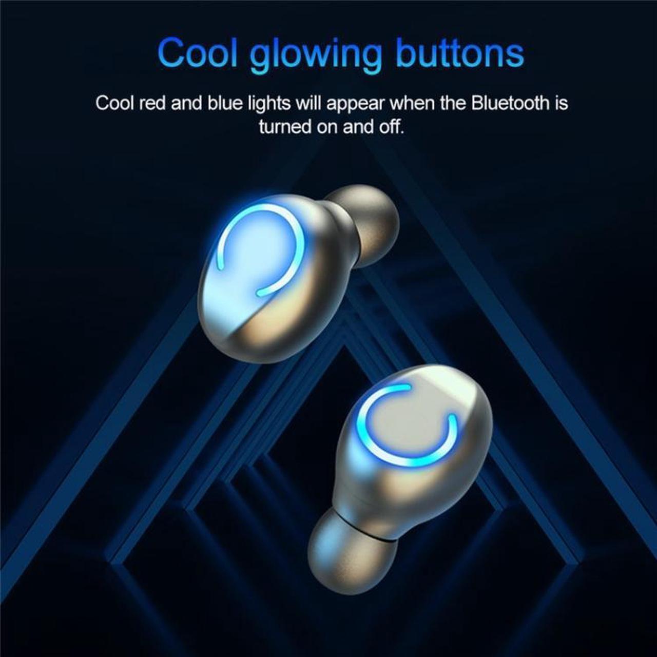 Alt view image 7 of 7 - F9-9 TWS CVC8.0 Noise Cancelling Bluetooth Earphone with Charging Box, Support Touch Lighting Effect & Three-screen LED Power Display & Power Bank & Mobile Phone Holder & HD Call & Voice Ass