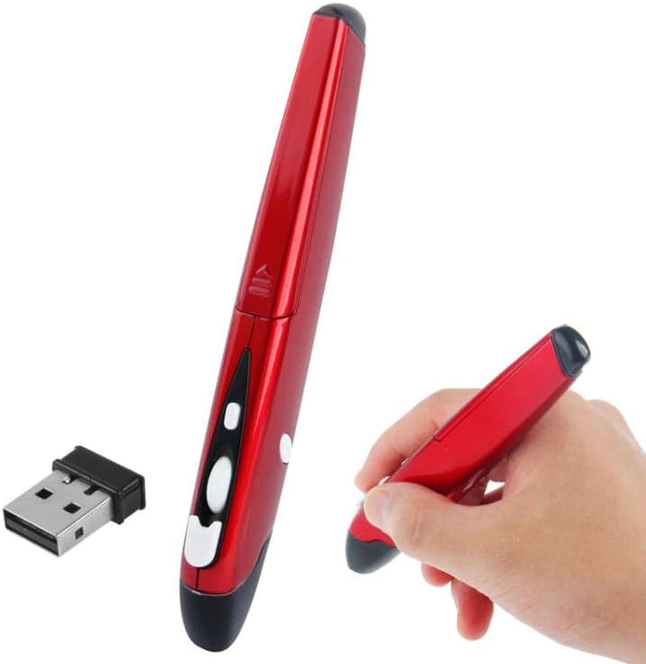 Usb Pin Mouse 2.4GHz Wireless Pen Mouse with USB Mini Receiver, Transmission Distance ...