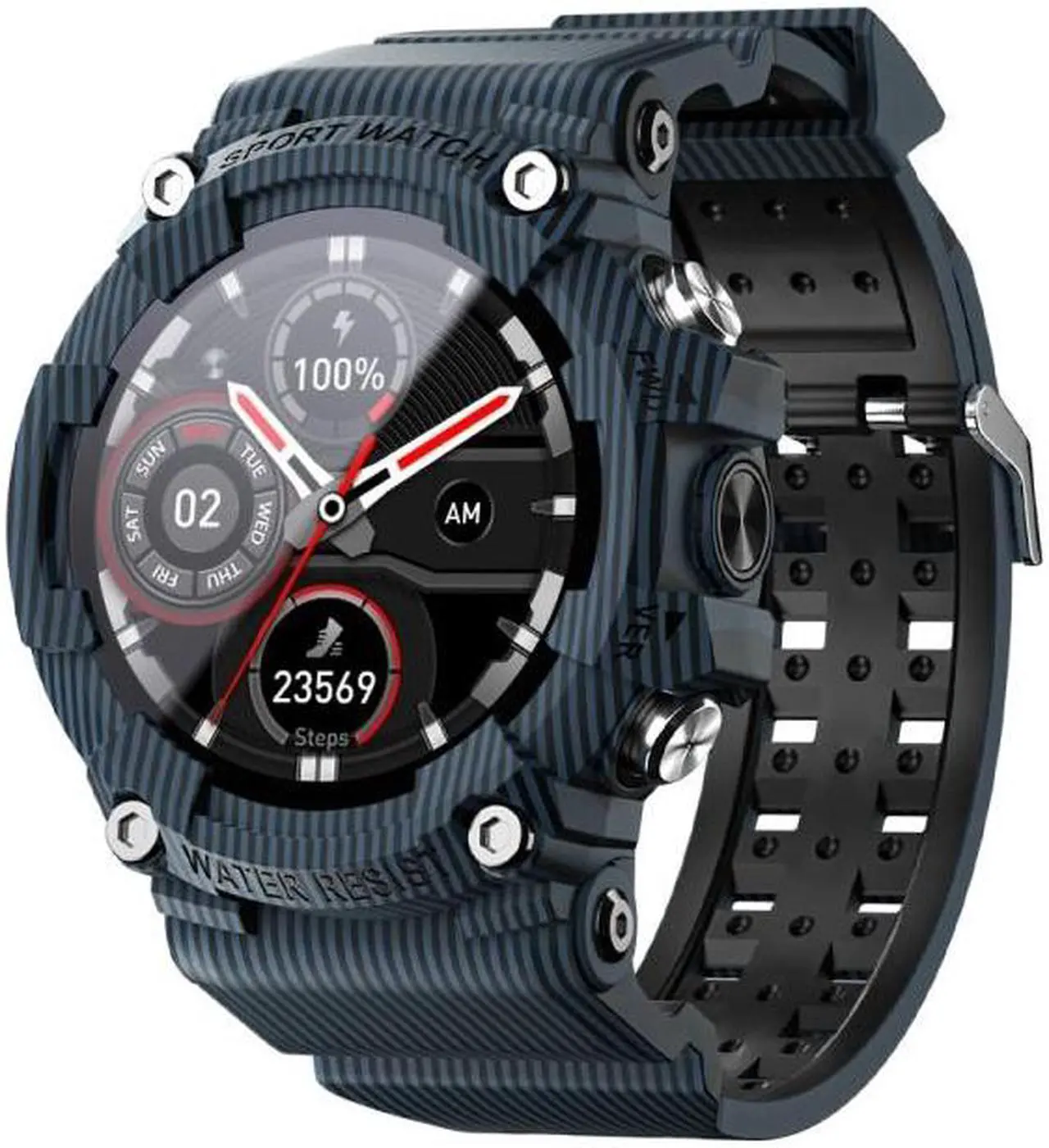 Main image of LOKMAT ATTACK 3 1.28 inch TFT Screen Sports Fitness Smart Watch, Support Bluetooth Call (Blue) Black