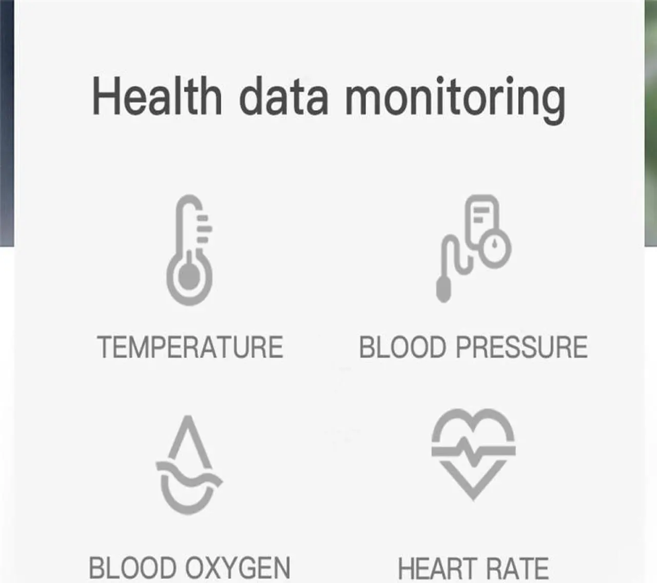 Alt view image 4 of 7 - C6T 0.96inch Color Screen Smart Watch IP67 Waterproof,Support Temperature Monitoring/Heart Rate Monitoring/Blood Pressure Monitoring/Sleep Monitoring (White)