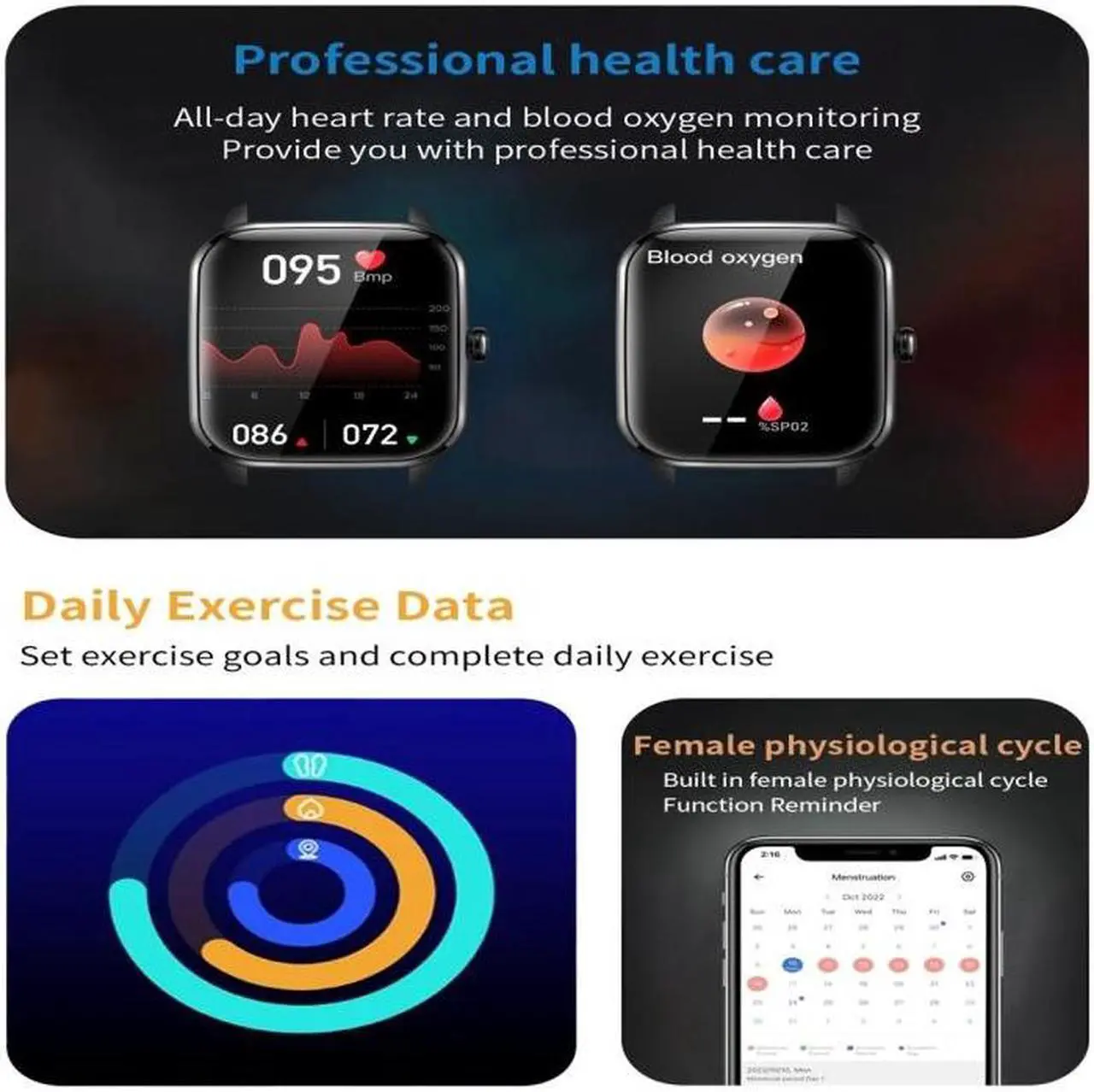 Alt view image 5 of 7 - KT65 1.9 inch Color Screen Smart Watch,Support Heart Rate Monitoring/Blood Pressure Monitoring (Silver)