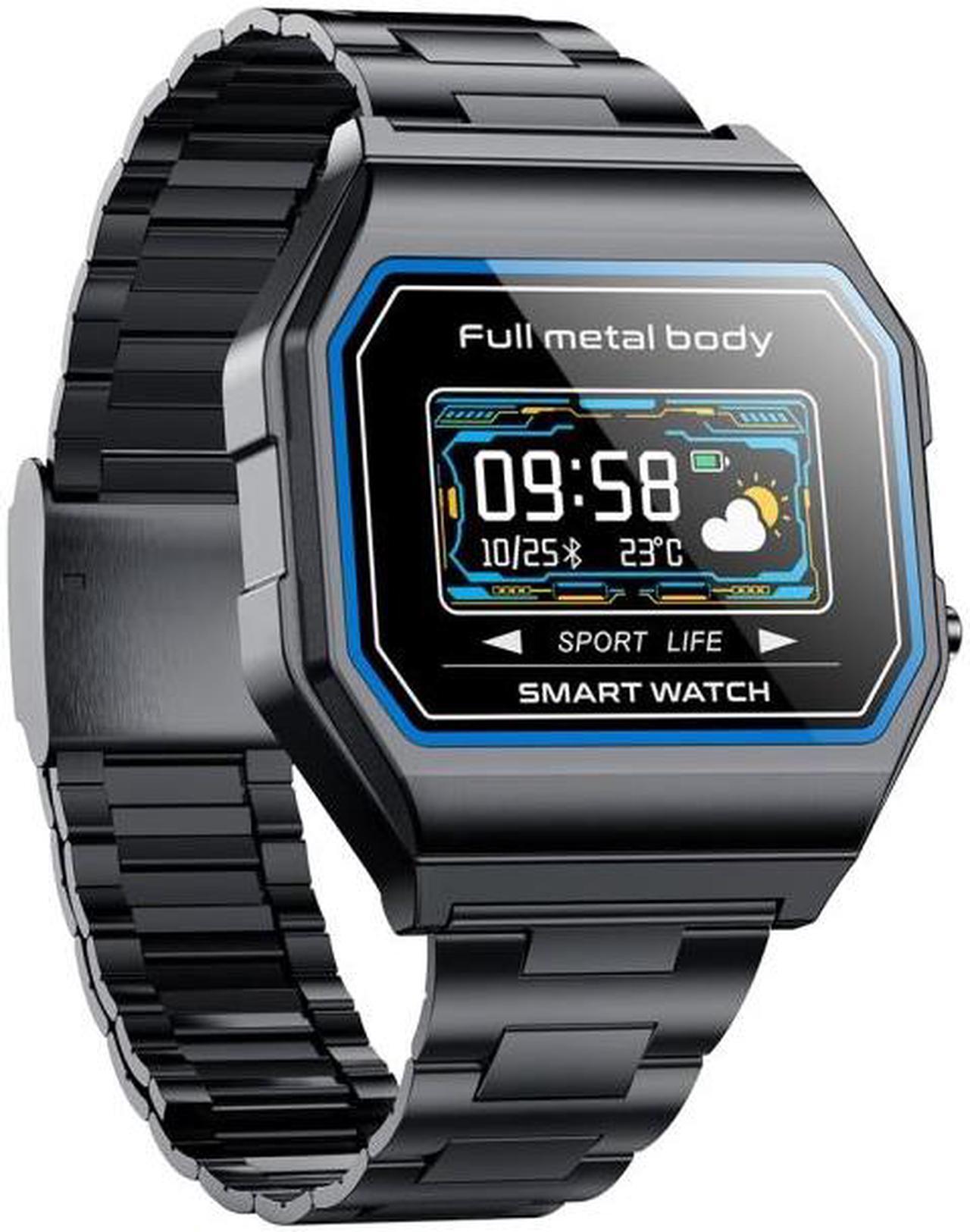 Alt view image 6 of 7 - KW18  IP67 0.96 inch Steel Watchband Color Screen Smart Watch (Silver)